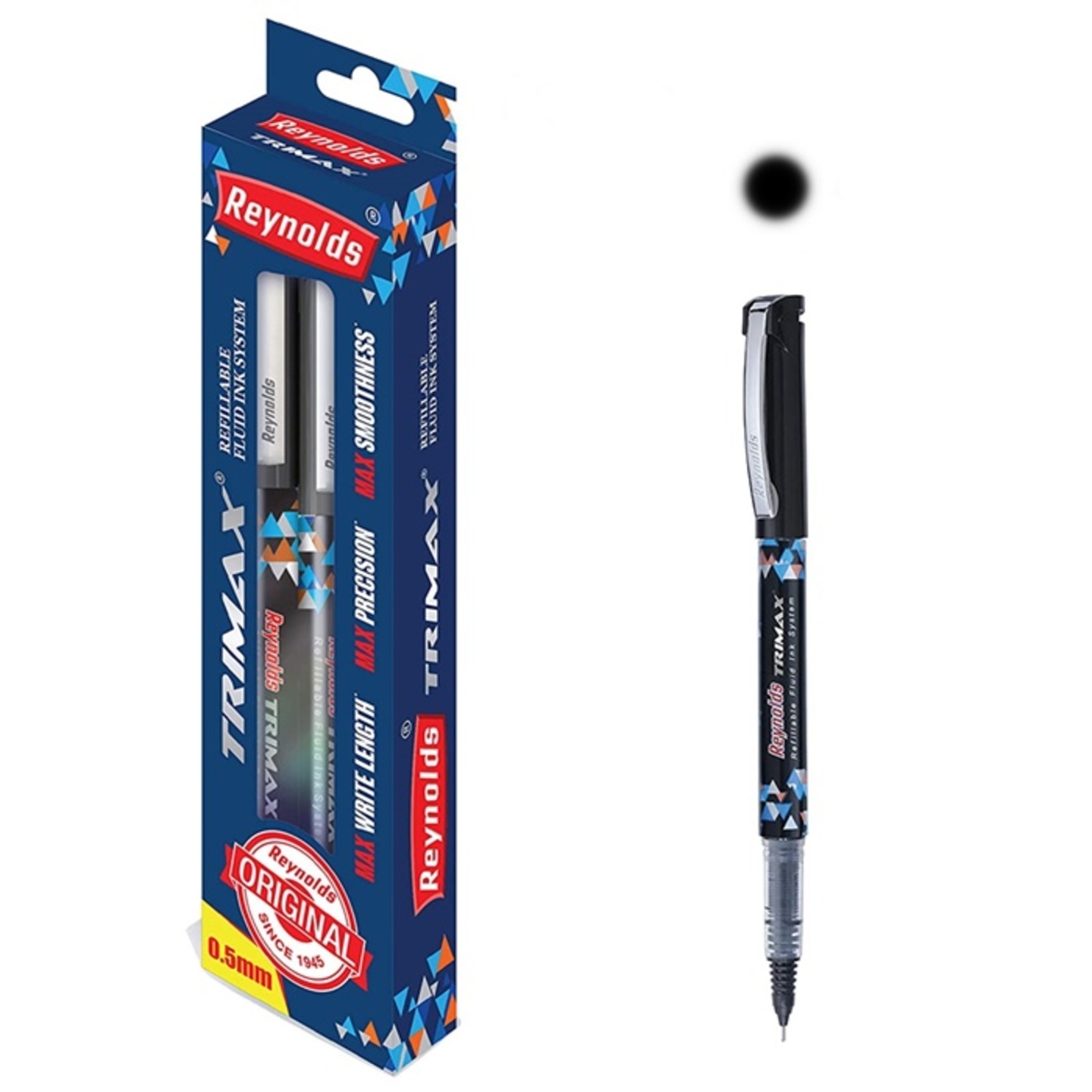 Reynolds Trimax Gel Pen Black 0.5mm