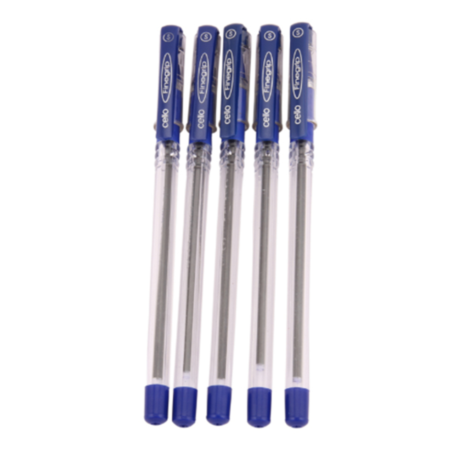 Cello Fine Grip Blue Ball Pens  pack of 5