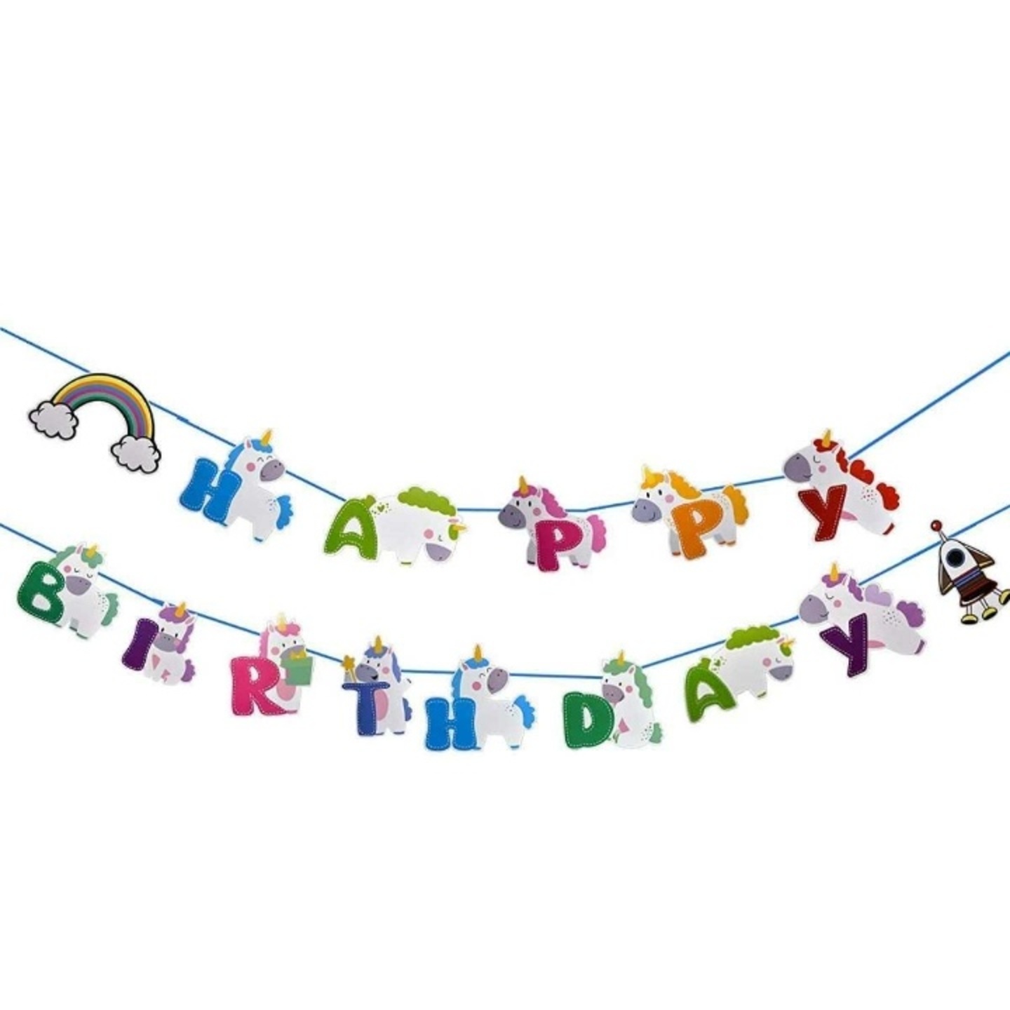 Happy Birthday Unicorn Banner