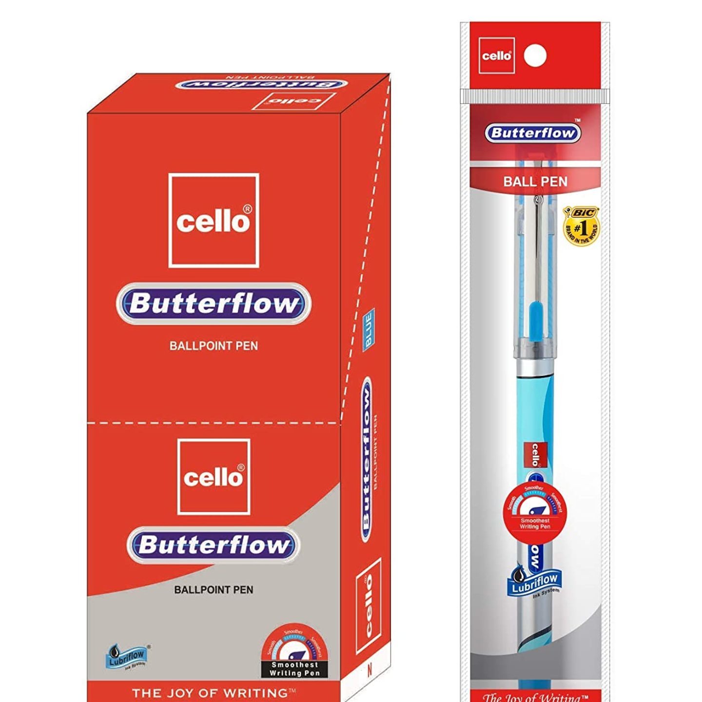 Cello Butterflow Ball Pen Set Pack of 10 pens - Blue