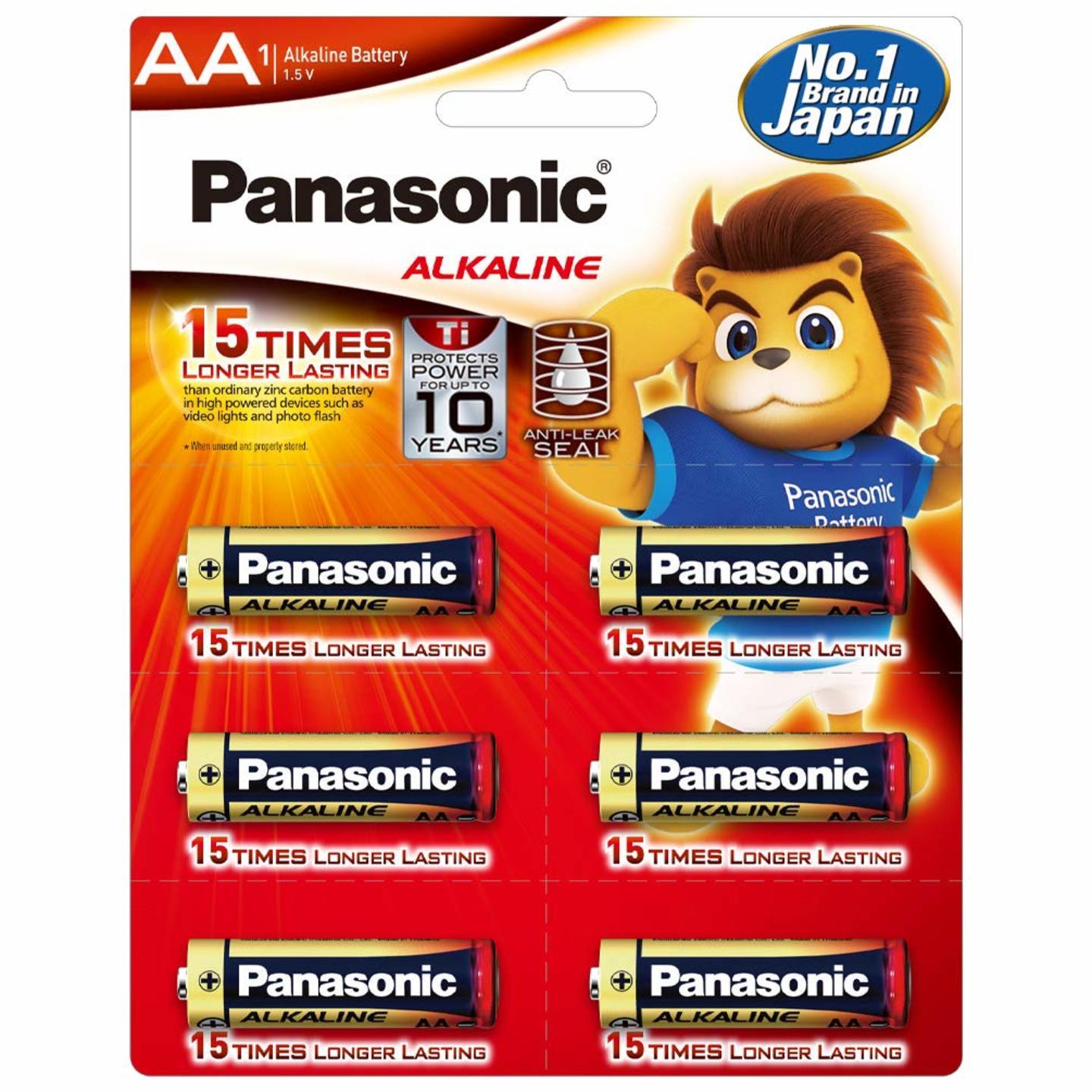 Panasonic AA Alkaline Cell 6 N  pack of 6