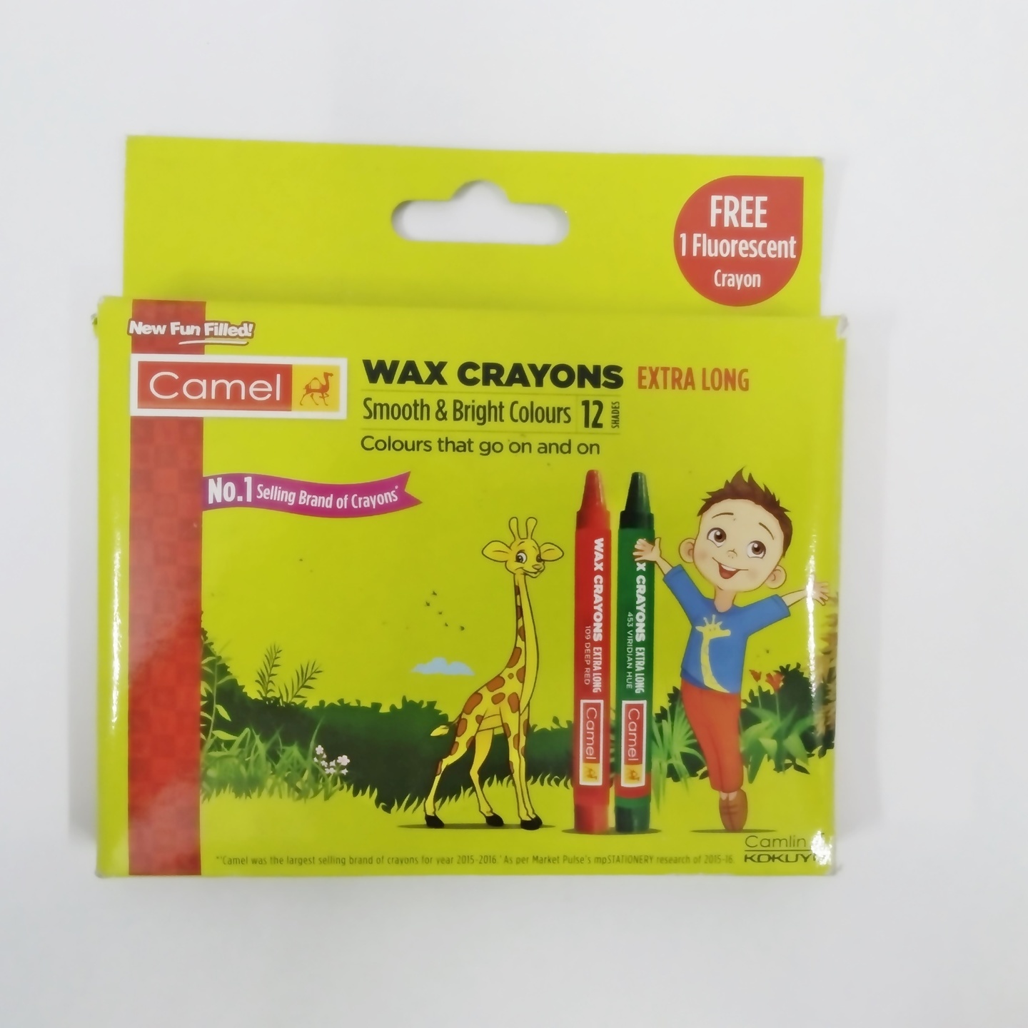 Camlin Extra Long Wax Crayons 12 Shades