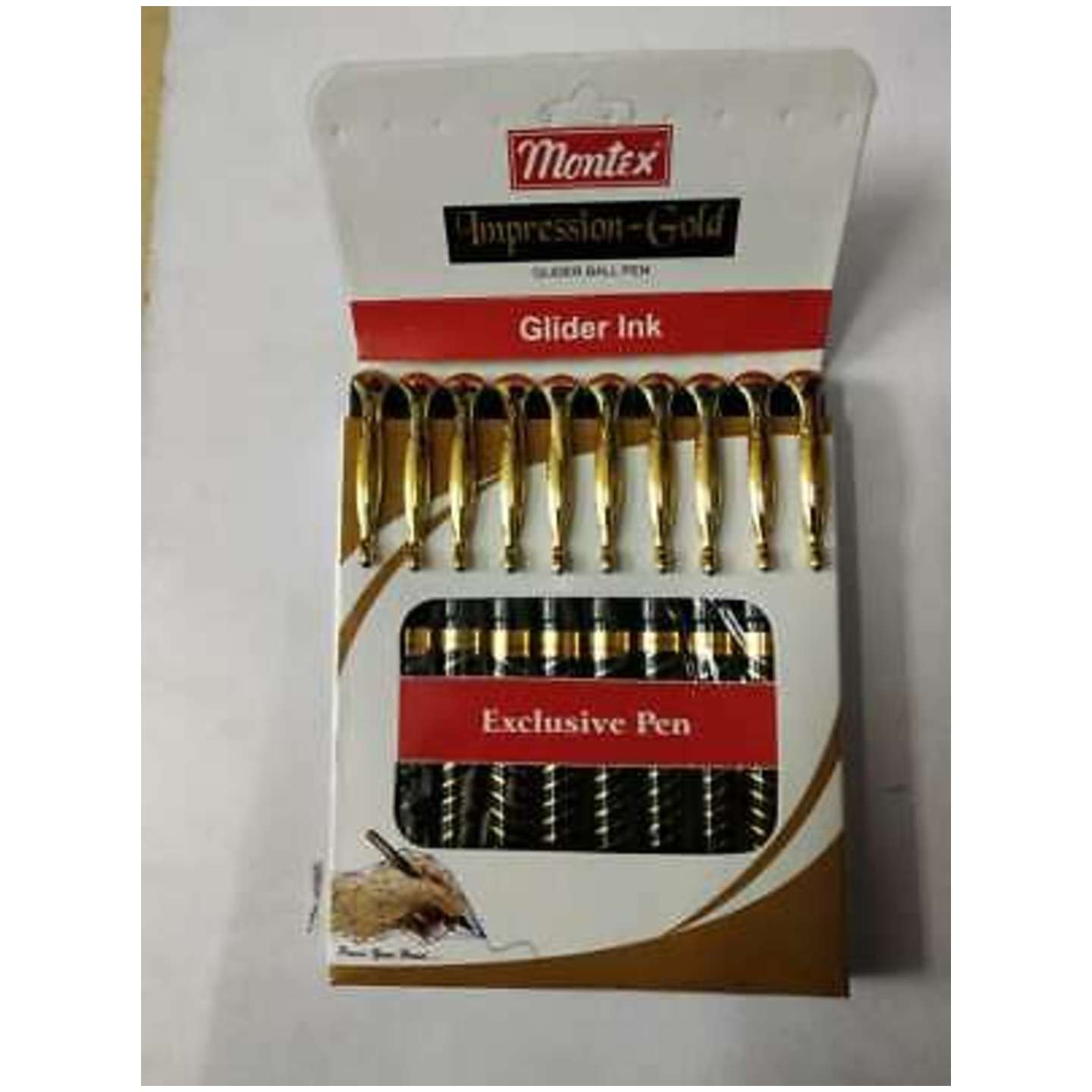 Montex Impression Gold Glider Pen Blue pack of 10