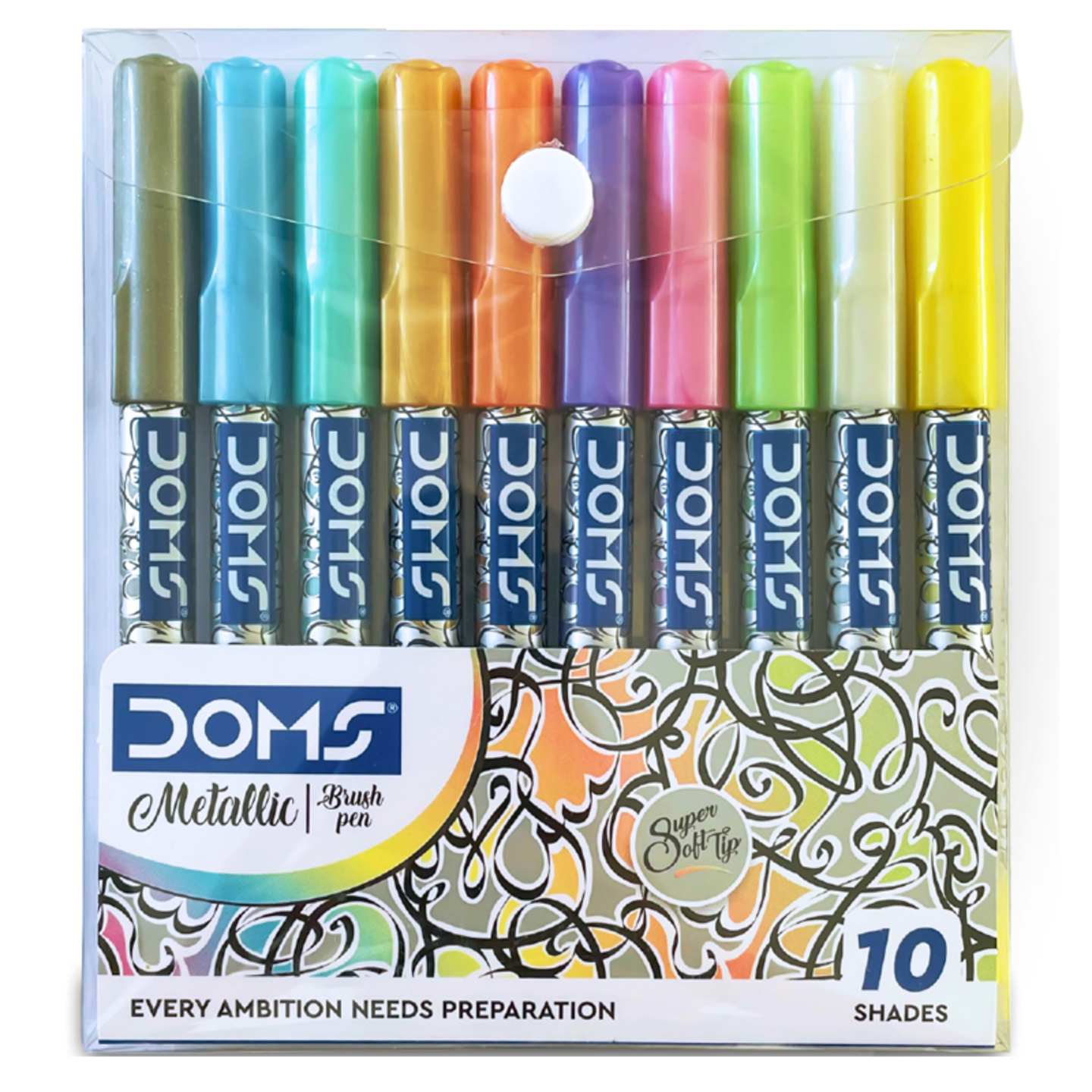 Doms Metallic Brush Pens 10 Shades