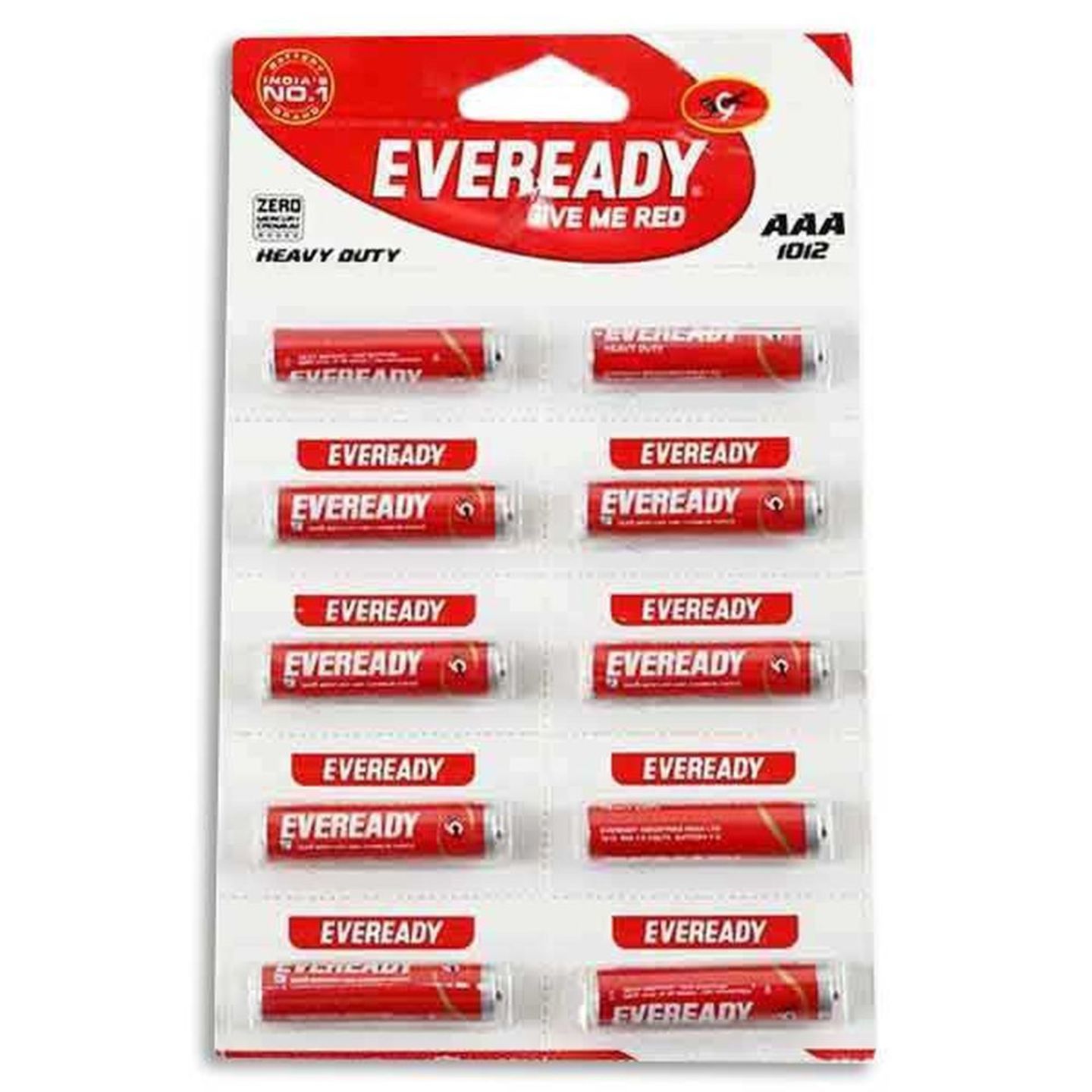 Eveready Red 1012 AAA Cell Battery 10 N