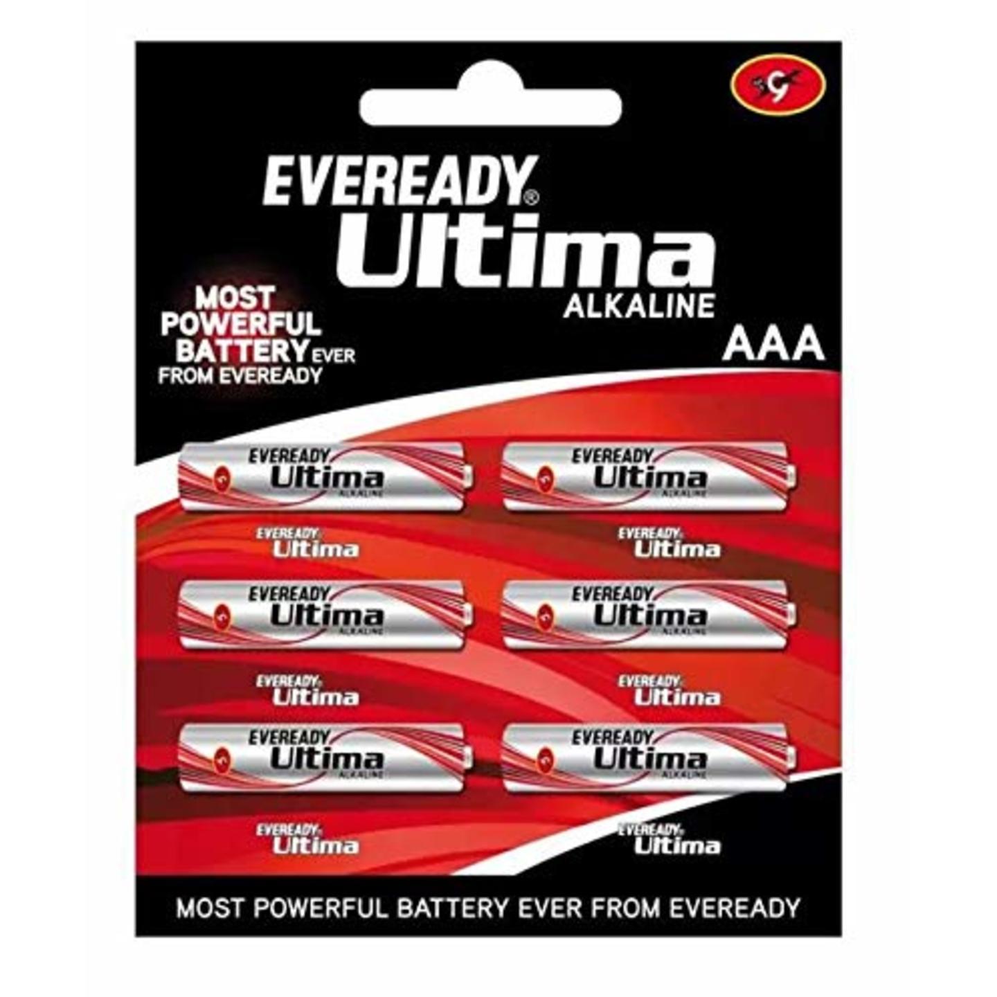 Eveready AAA Cell Battery Ultima 2112, 6 N