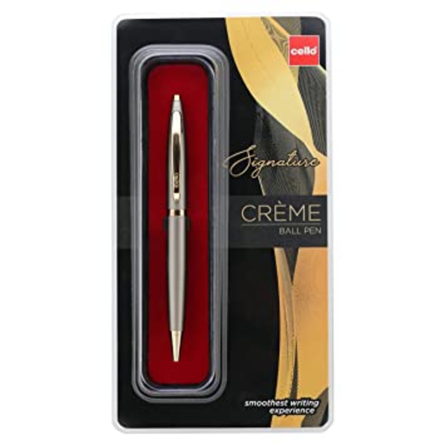 Cello Signature Crème Ivory Blue Ball Pen