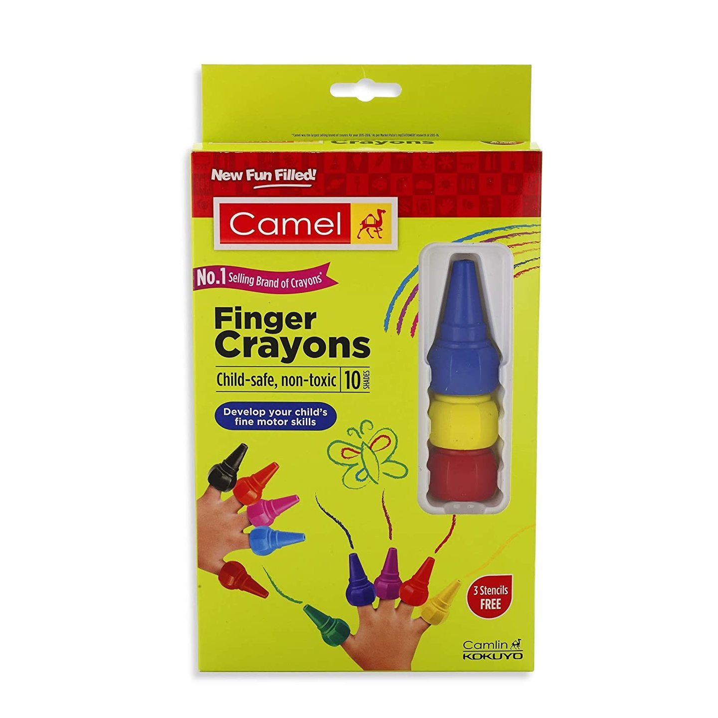 Camel Finger Crayons 10 shades