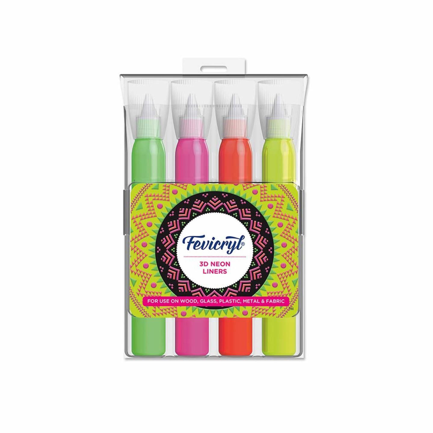 Fevicryl 3D Neon Liners 4 shades