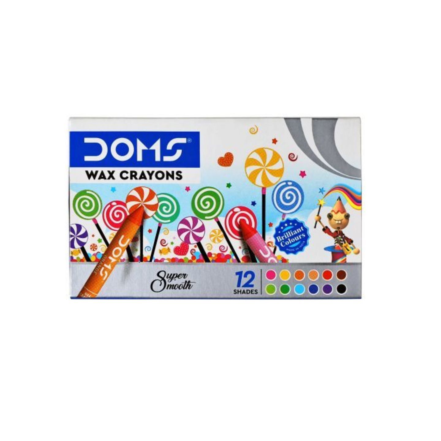 DOMS Wax Crayons 12 Shades Pack of 10