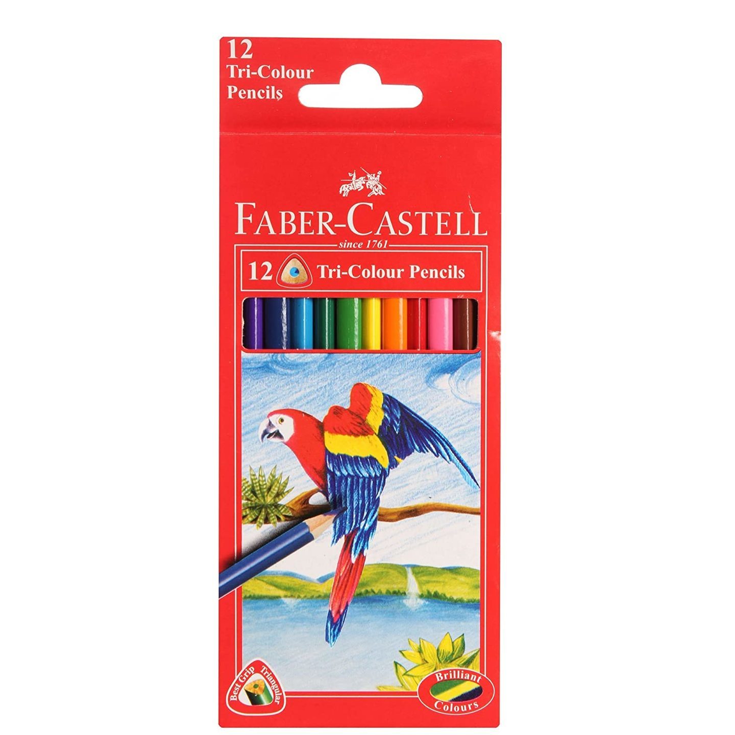 Faber - Castell Triangular Colour Pencils - Pack of 12