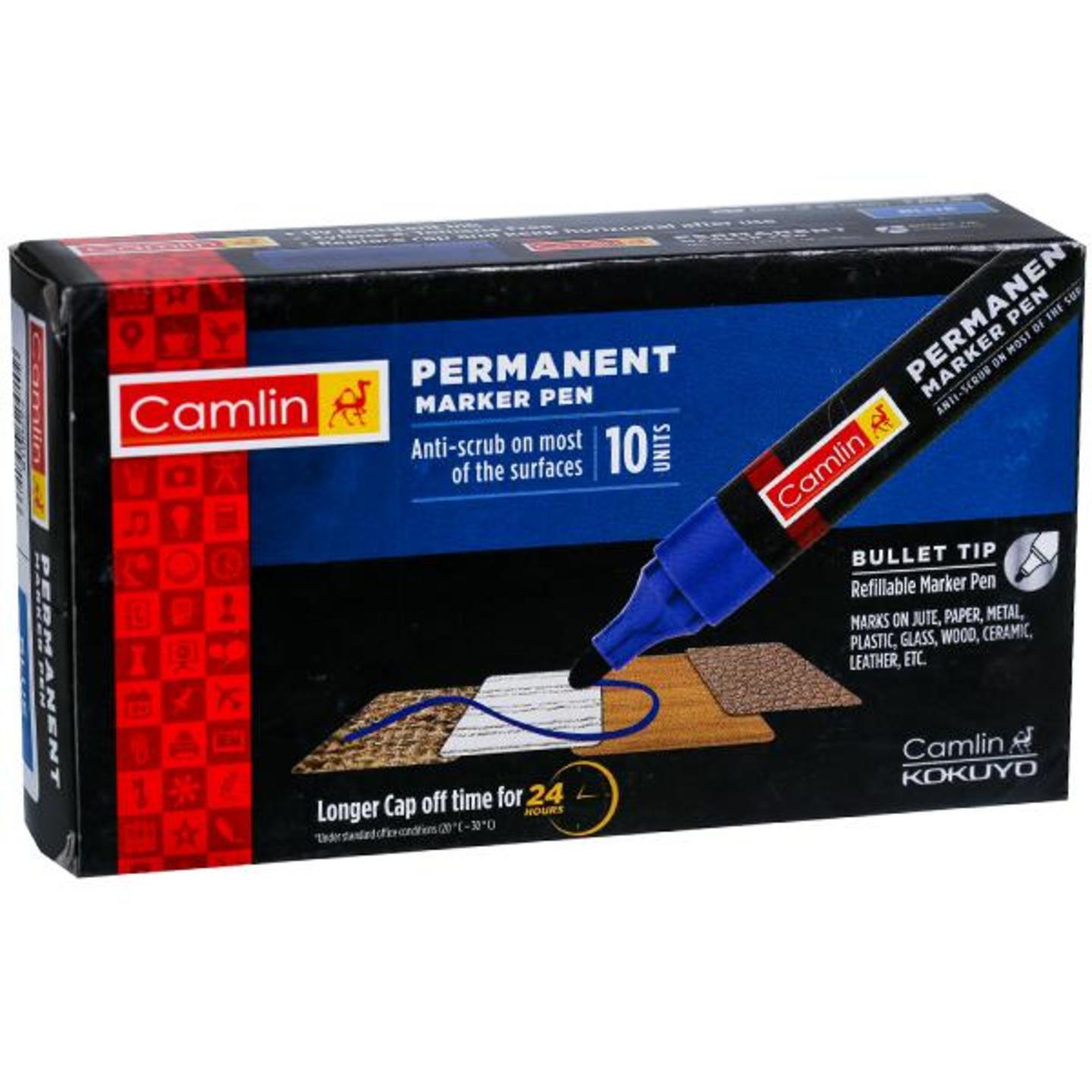 Camlin Permanent Marker Blue Pack of 10