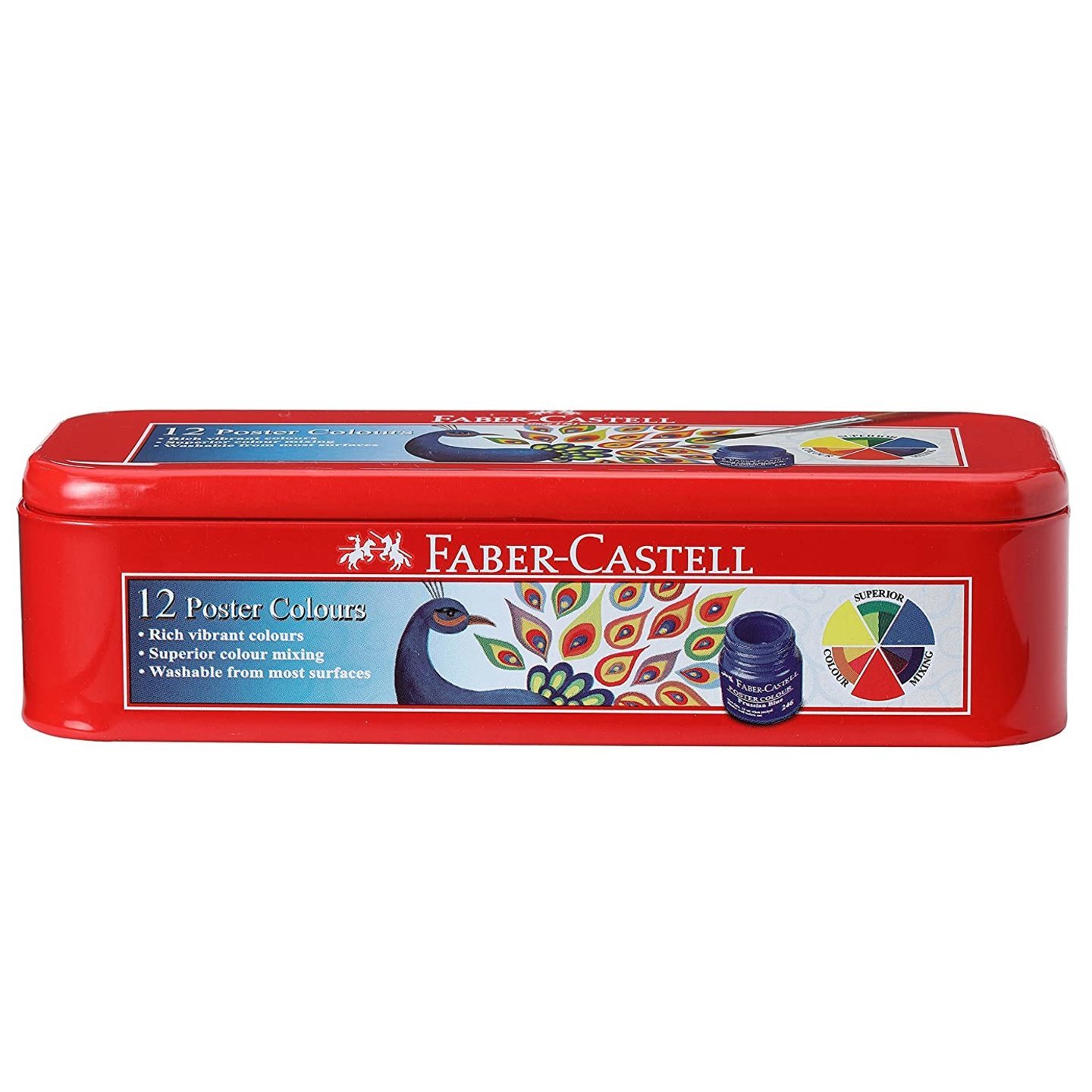 Faber - Castell Poster Color Box Tin -Pack of 12