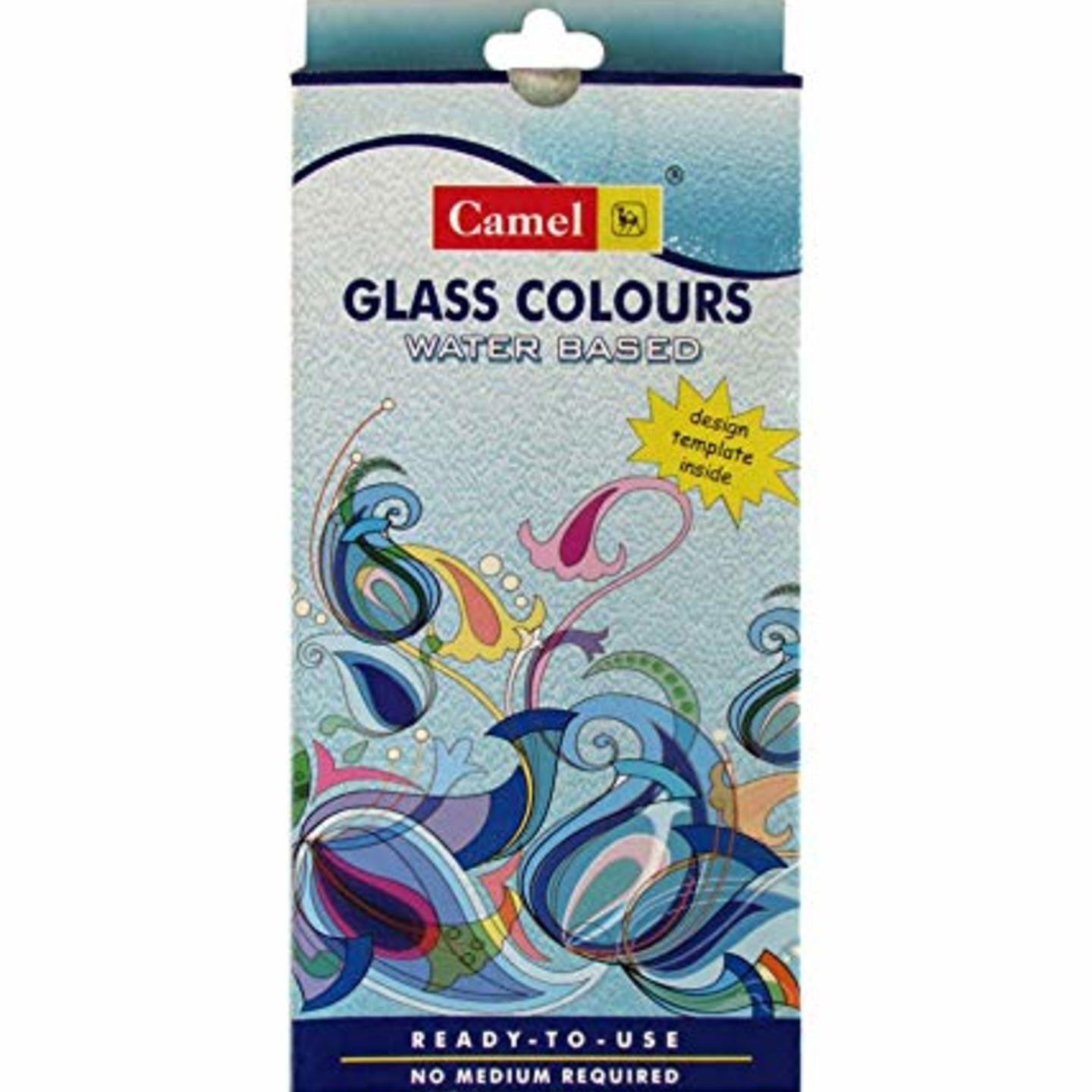 Camel Glass colors Water Based 6 shades with glass liner