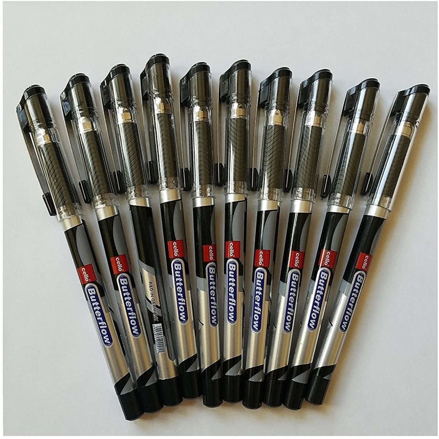 Cello Butterflow Ball Pen Set Pack of 10 pens - Black