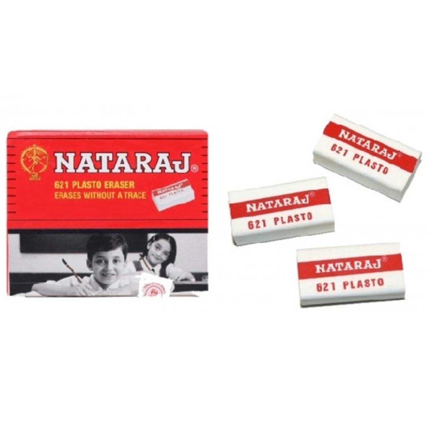 Natraj Plasto Erasers Pack of 20