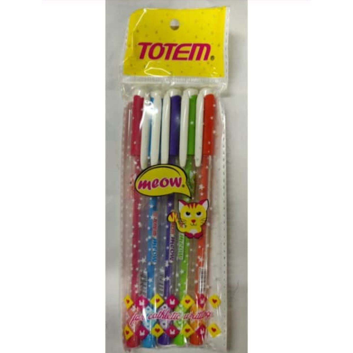 Totem Meow Ball Pen Blue  Pack of 5