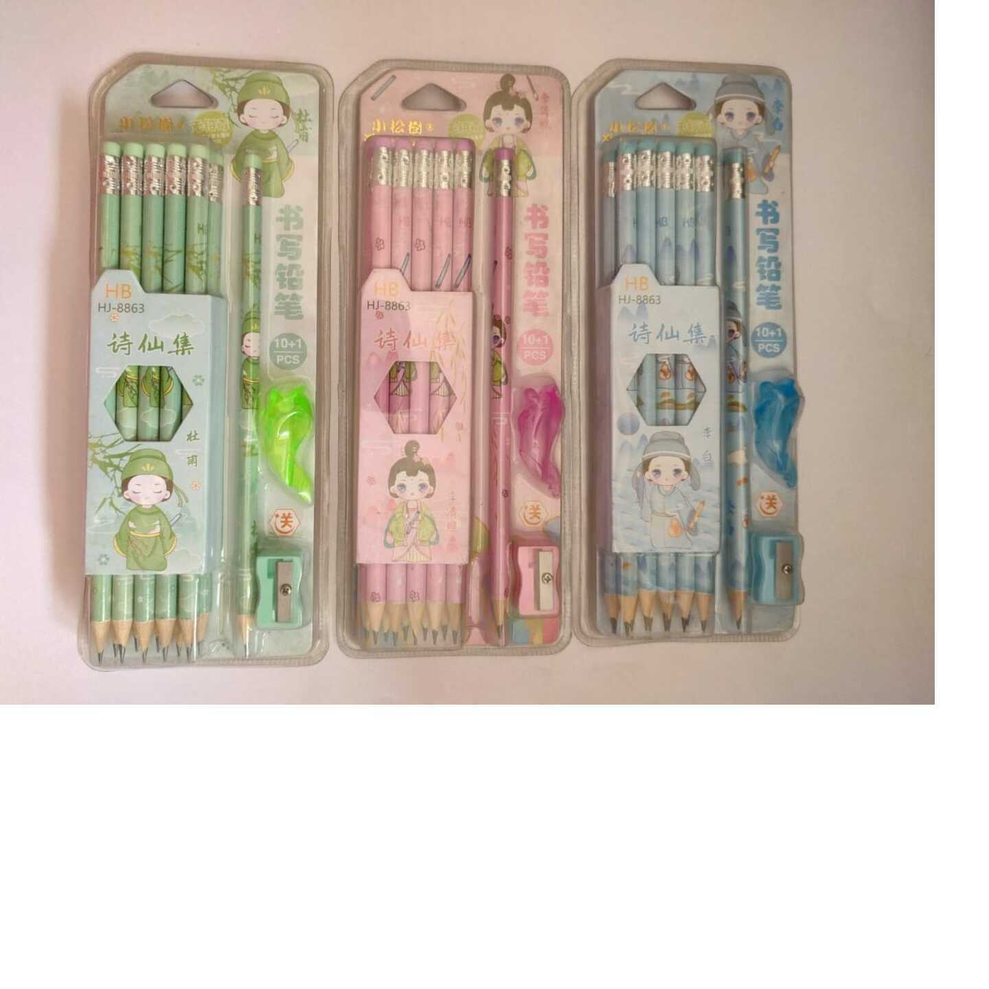 Cartoon themed pencils set combo