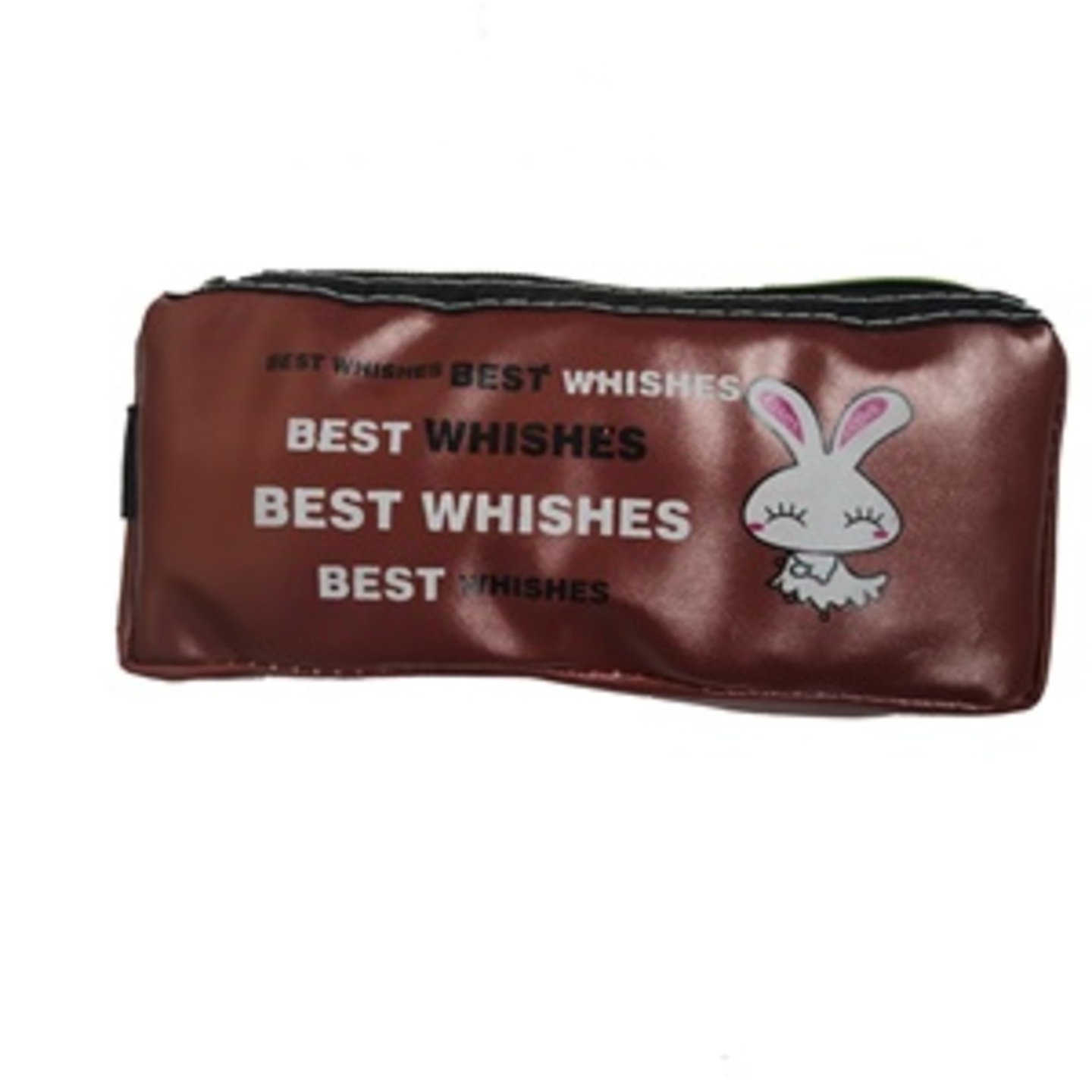 Bunny Printed Pouches 2 Zip Compartments