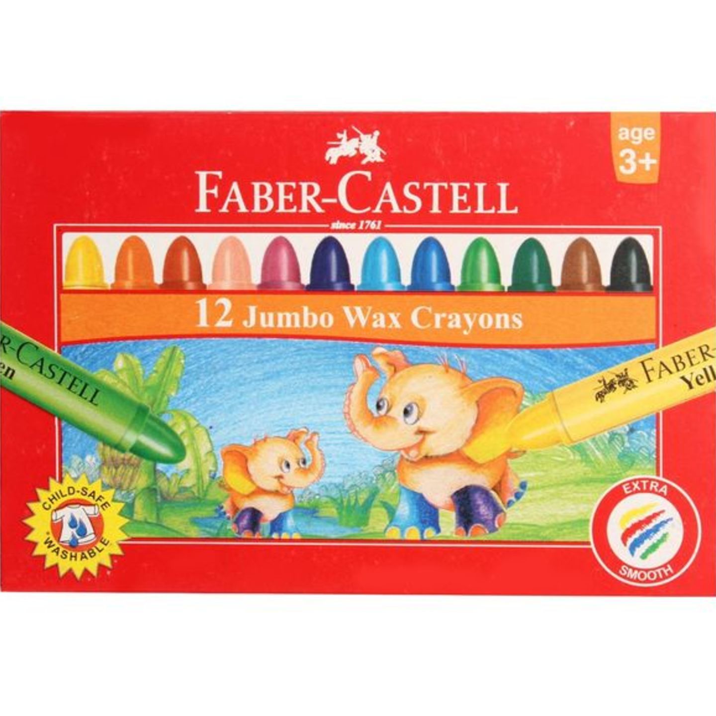 Faber - castell  Jumbo Wax Crayons - 12 Shades