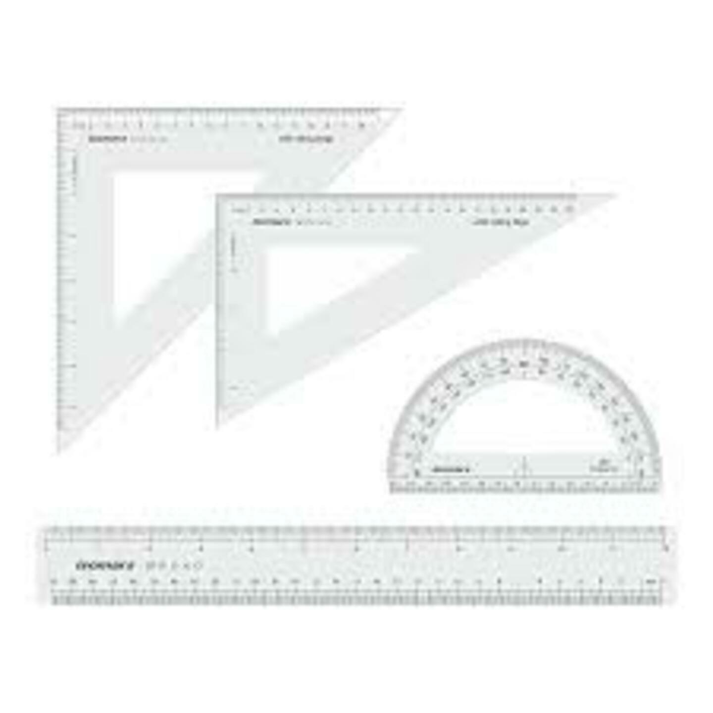 Plastic parts set squares pack of 1