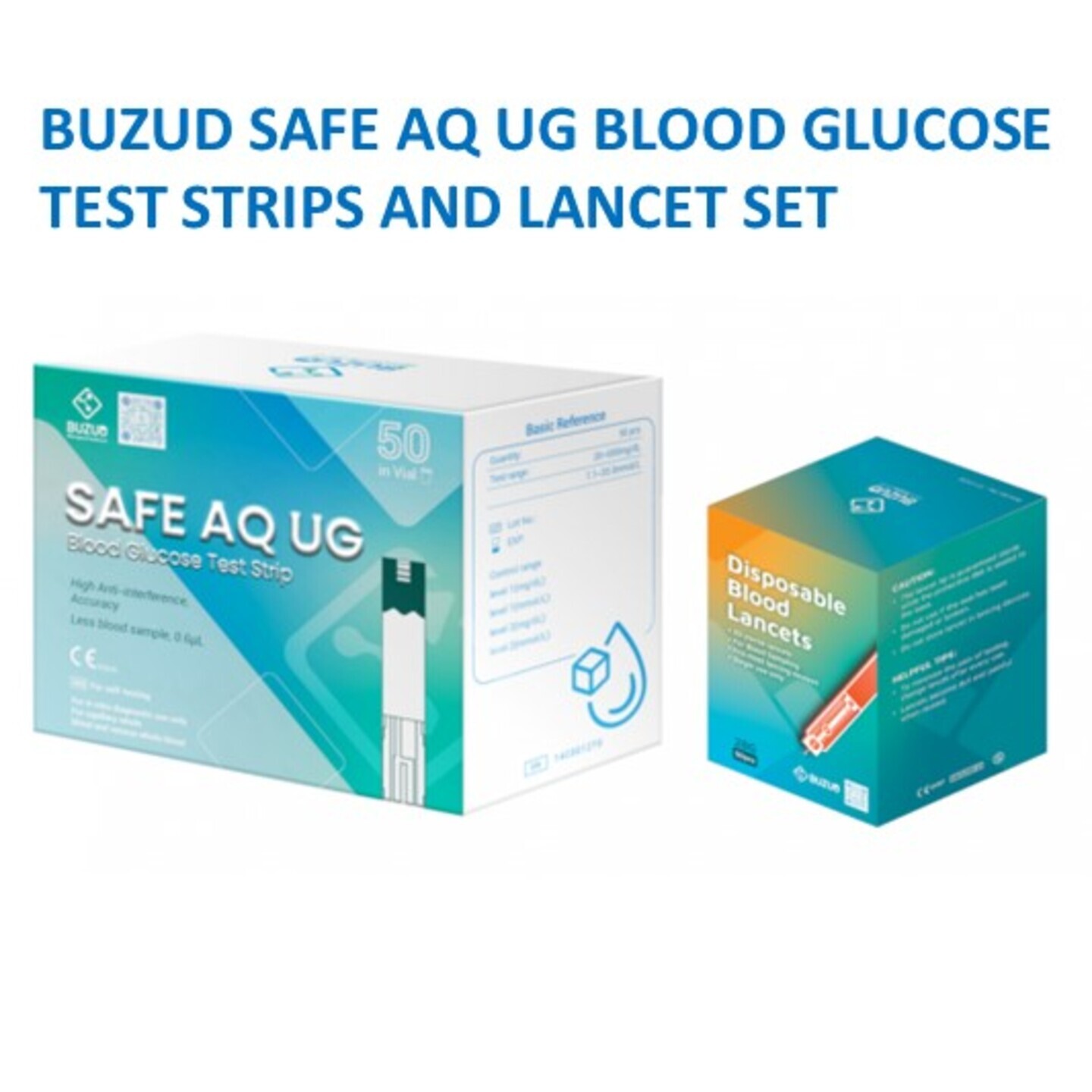 BUZUD SAFE AG UG Blood Glucose Test Strips and Lancet Set