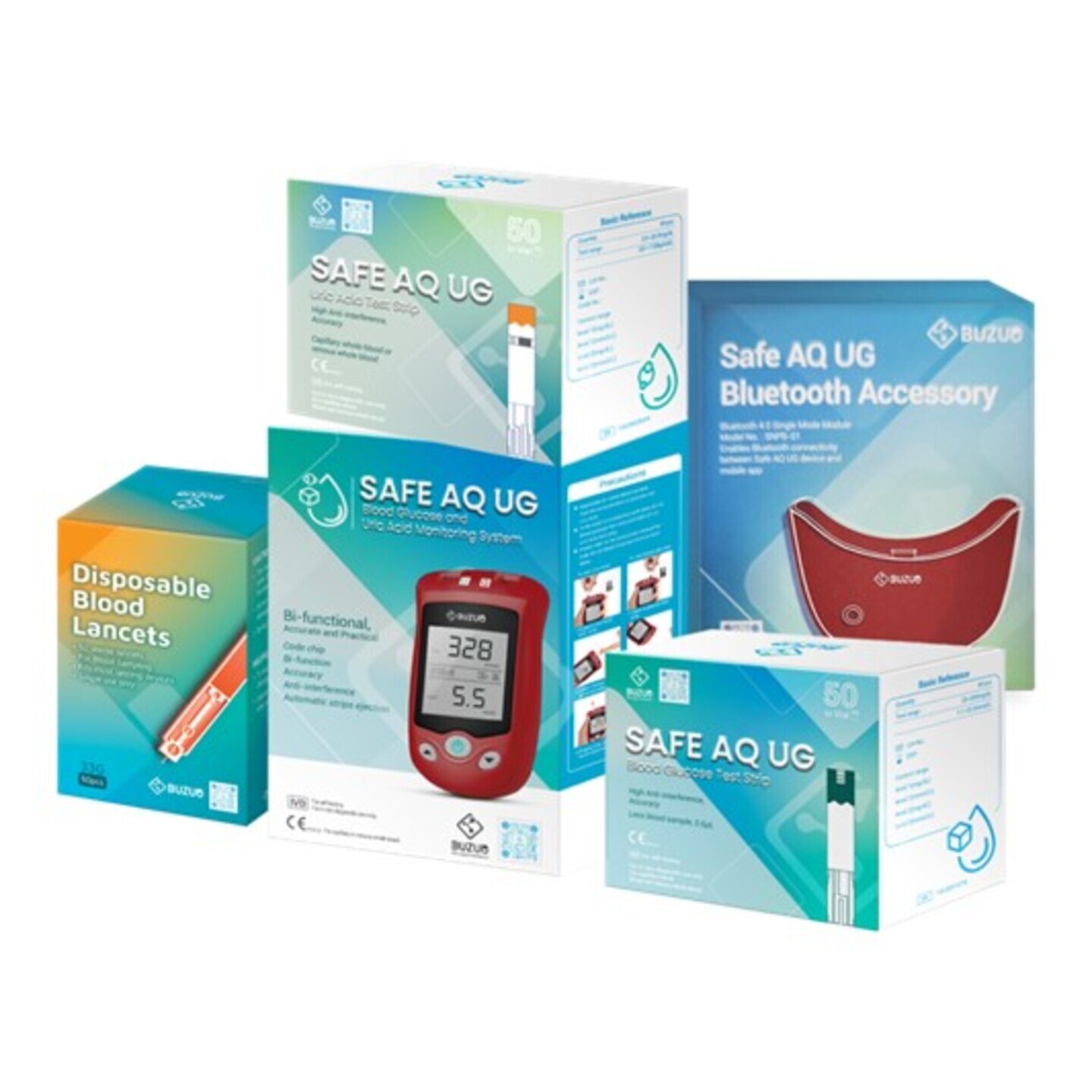 BUZUD SAFE AG UG Blood Glucose and Uric Acid Monitoring System for Diabetes and Gout Management