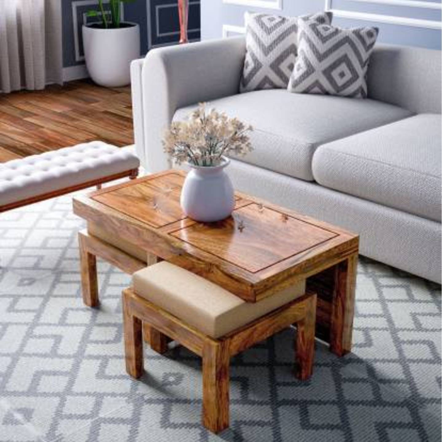 Restomatt Solid Wood Coffee Table 
