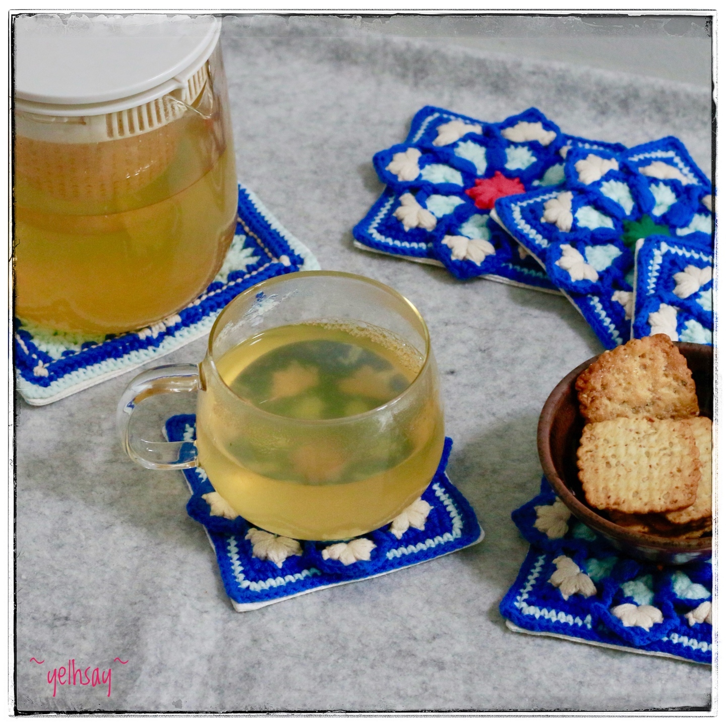 Granny Square Coasters_03 [Bundle of 6]