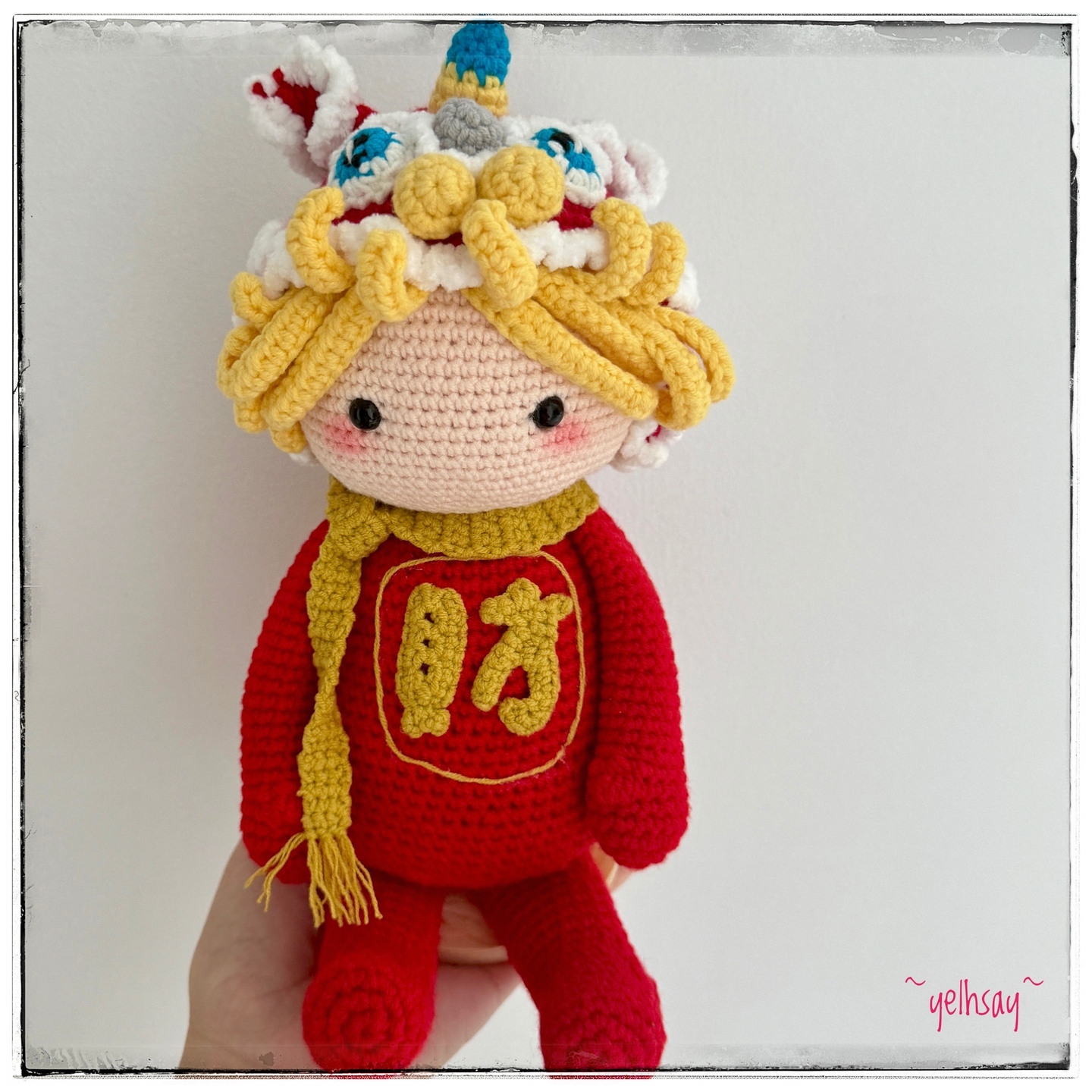 Ah Cai Display Doll with Lion head costume