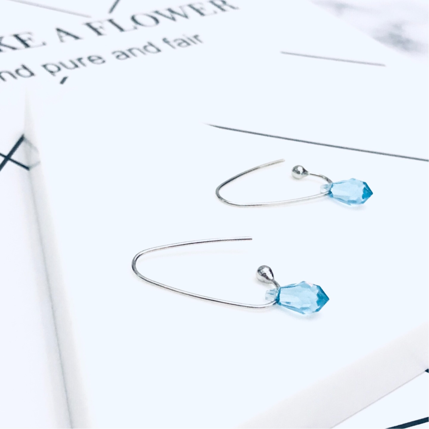 Crystal Tear Drop Earrings