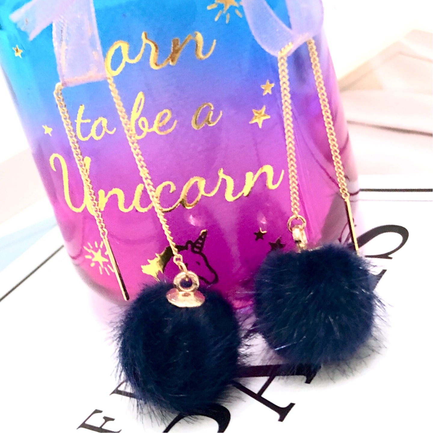 Korean Pom Pom Earrings