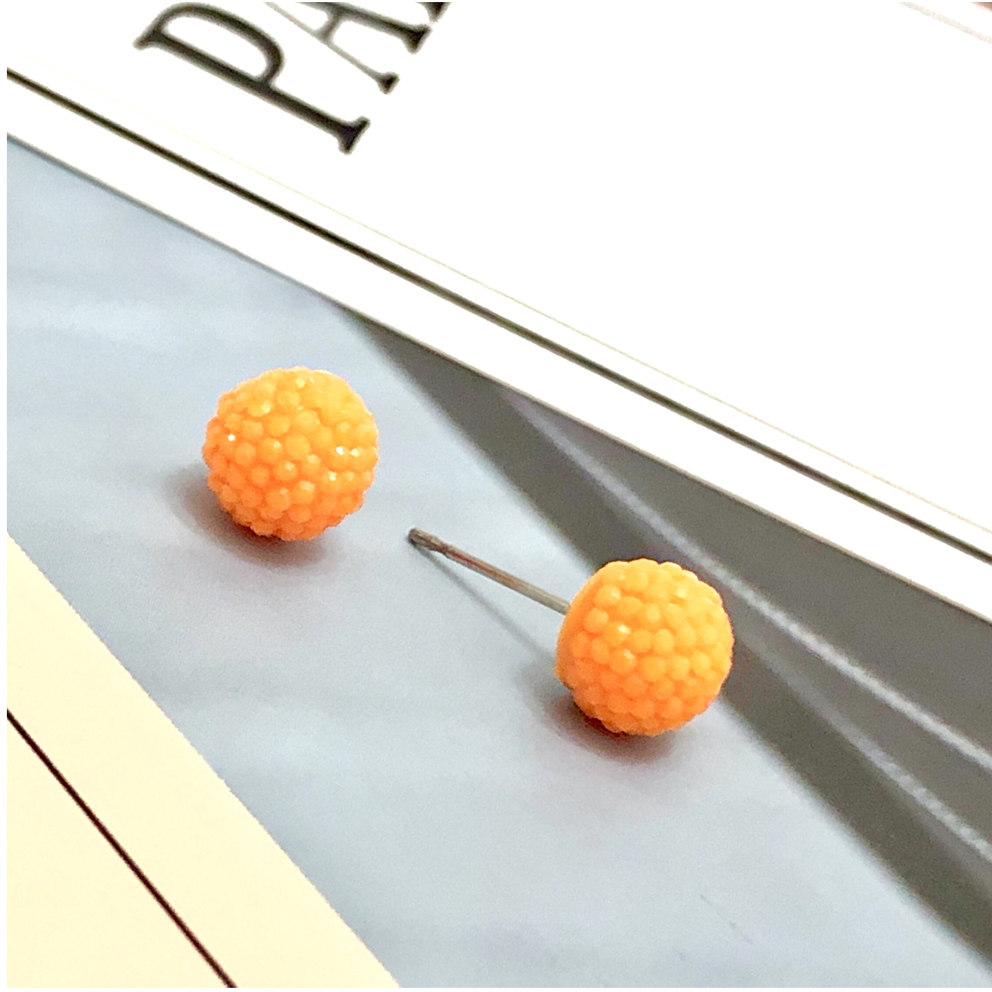 Korean Style Retro Round Ball Ear Studs