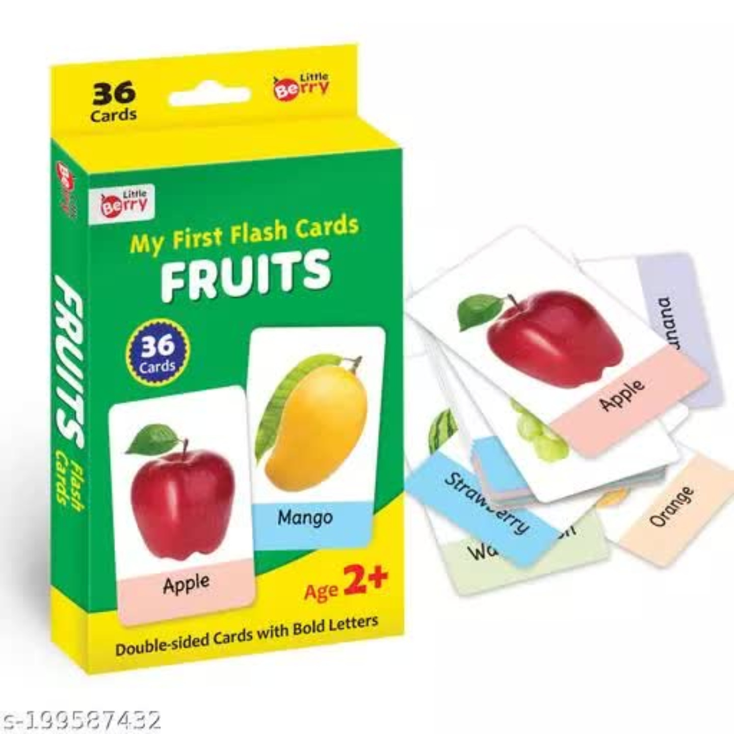 Fruits Flash Cards for Kids (36 cards) - Learning & Development Cards