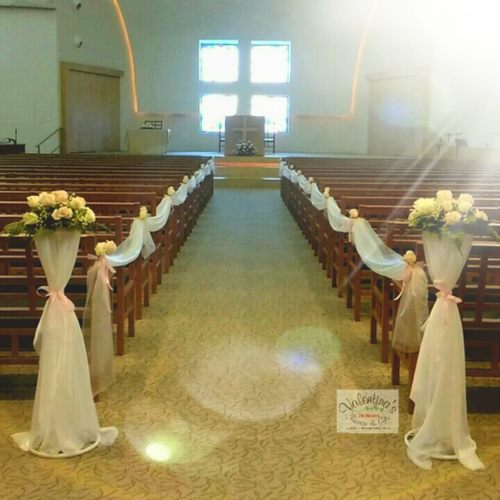 Church Wedding Decor Rose Theme