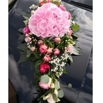 Wedding Car Décor Hydrangea + Rose Theme
