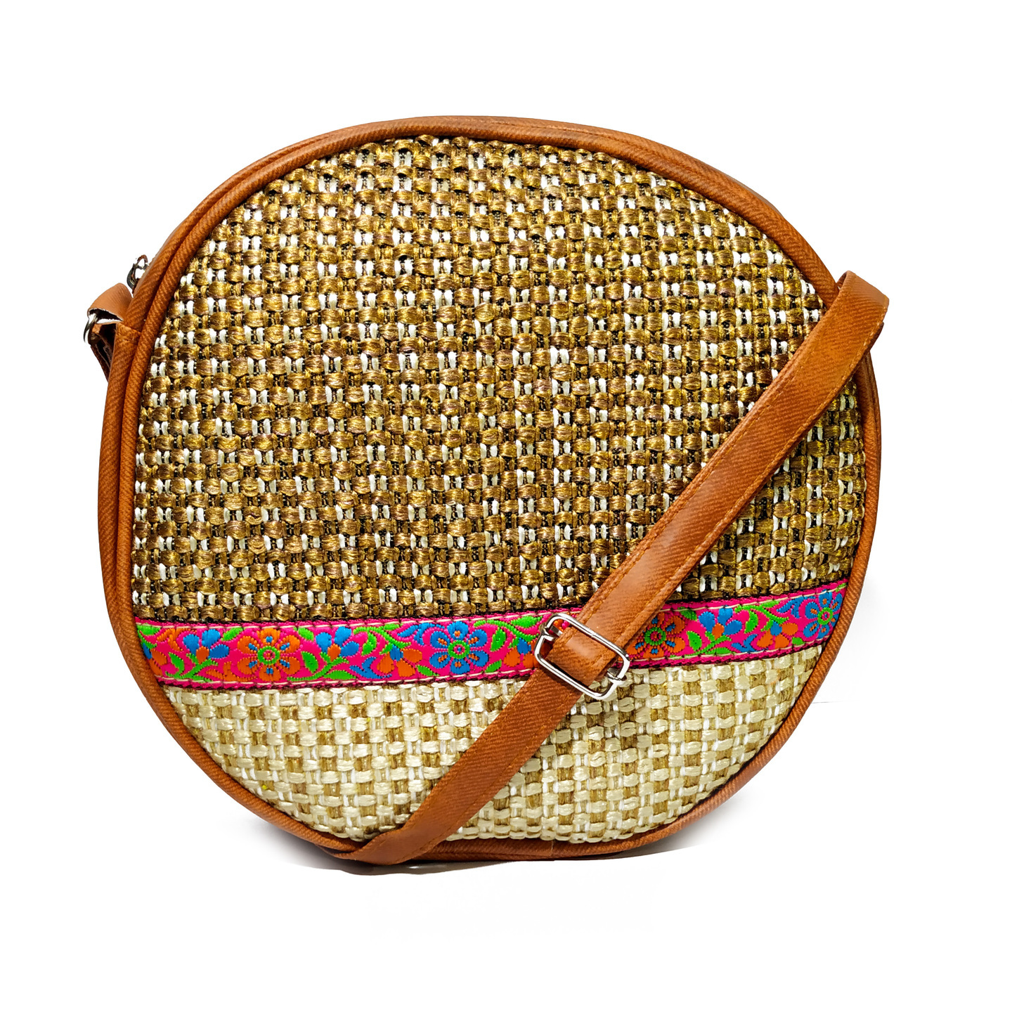 Jute Sling Bag for Girls - front