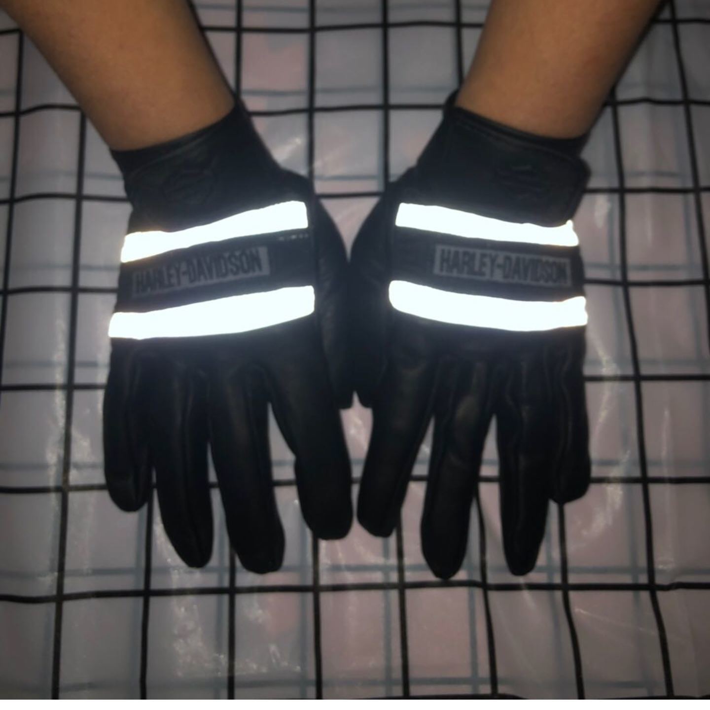 Harley Davidson half full gloves leather reflective gloves