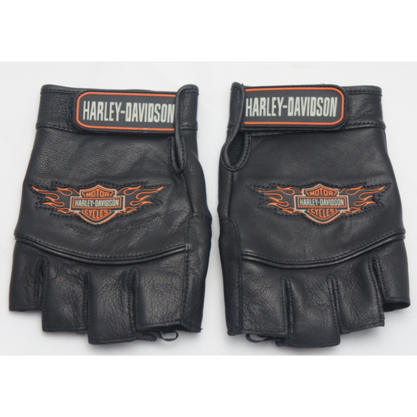 Harley Davidson half finger leather gloves