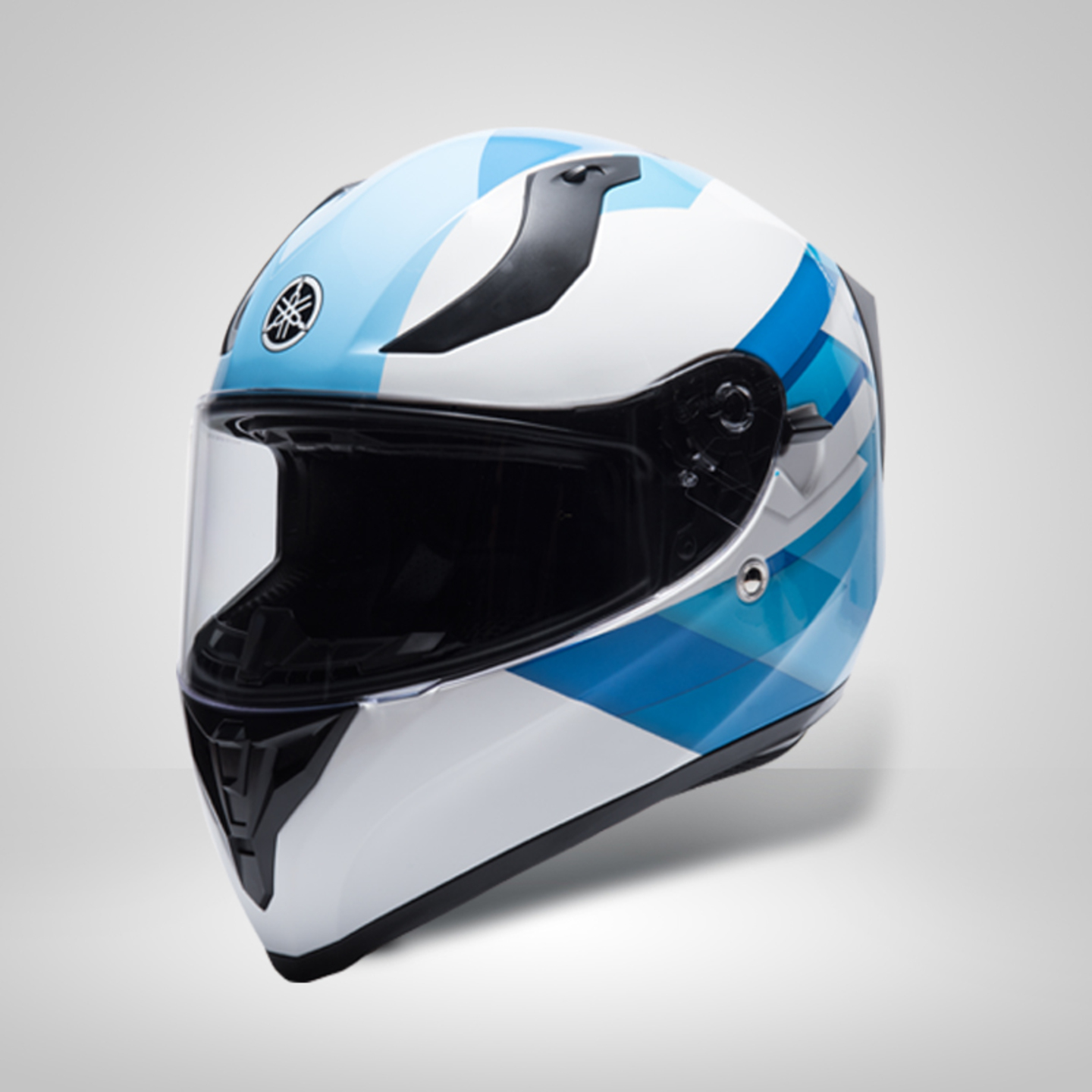 Yamaha Box wave blue white DOT CCC full face helmet