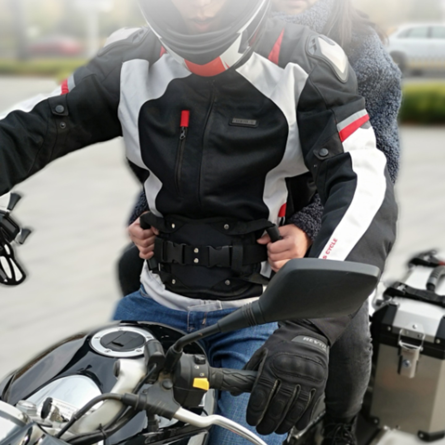 Motorbike Safety Handle Rear pillion grab belt strap adult