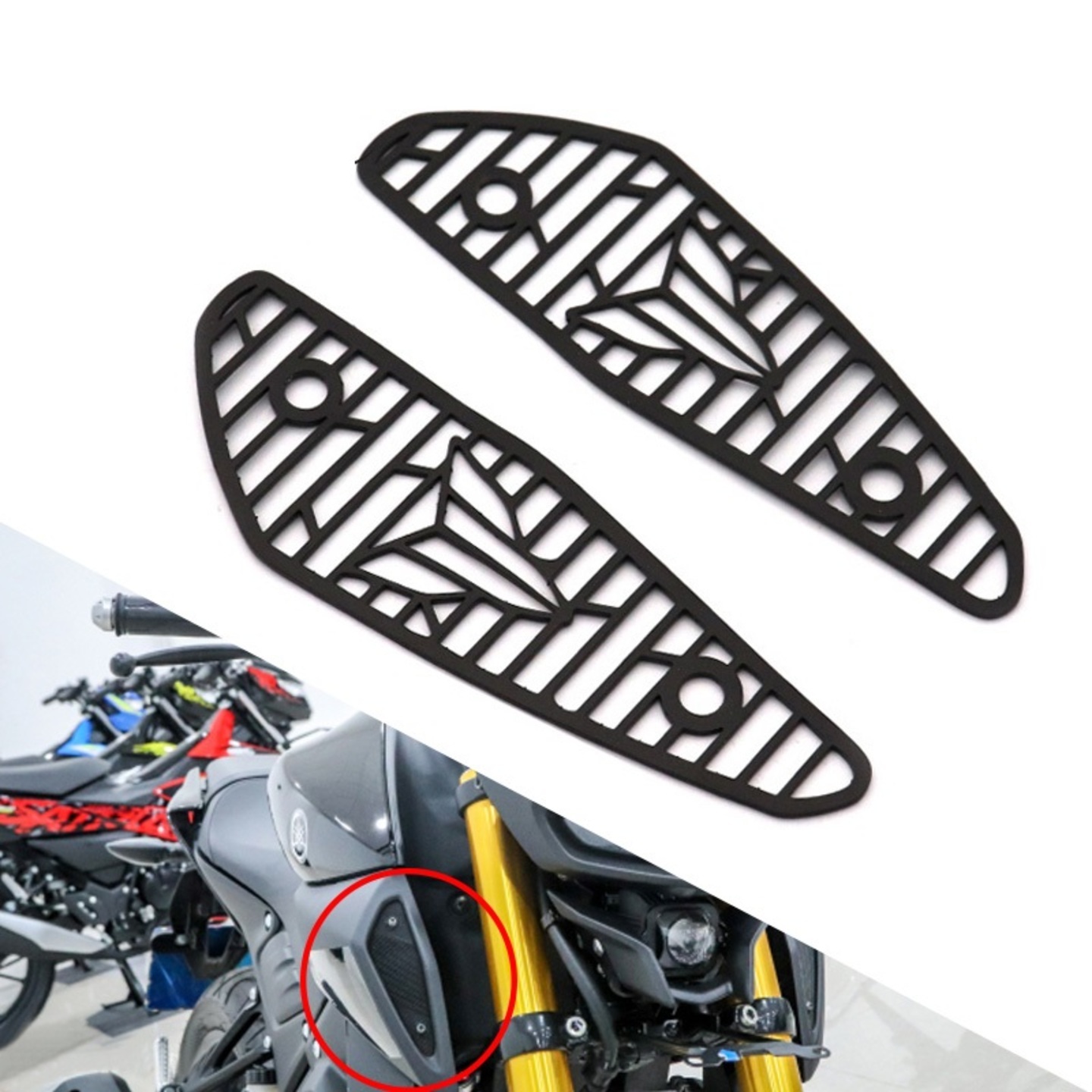 Yamaha MT15 intake air vents left right filter protection protective cover guard set