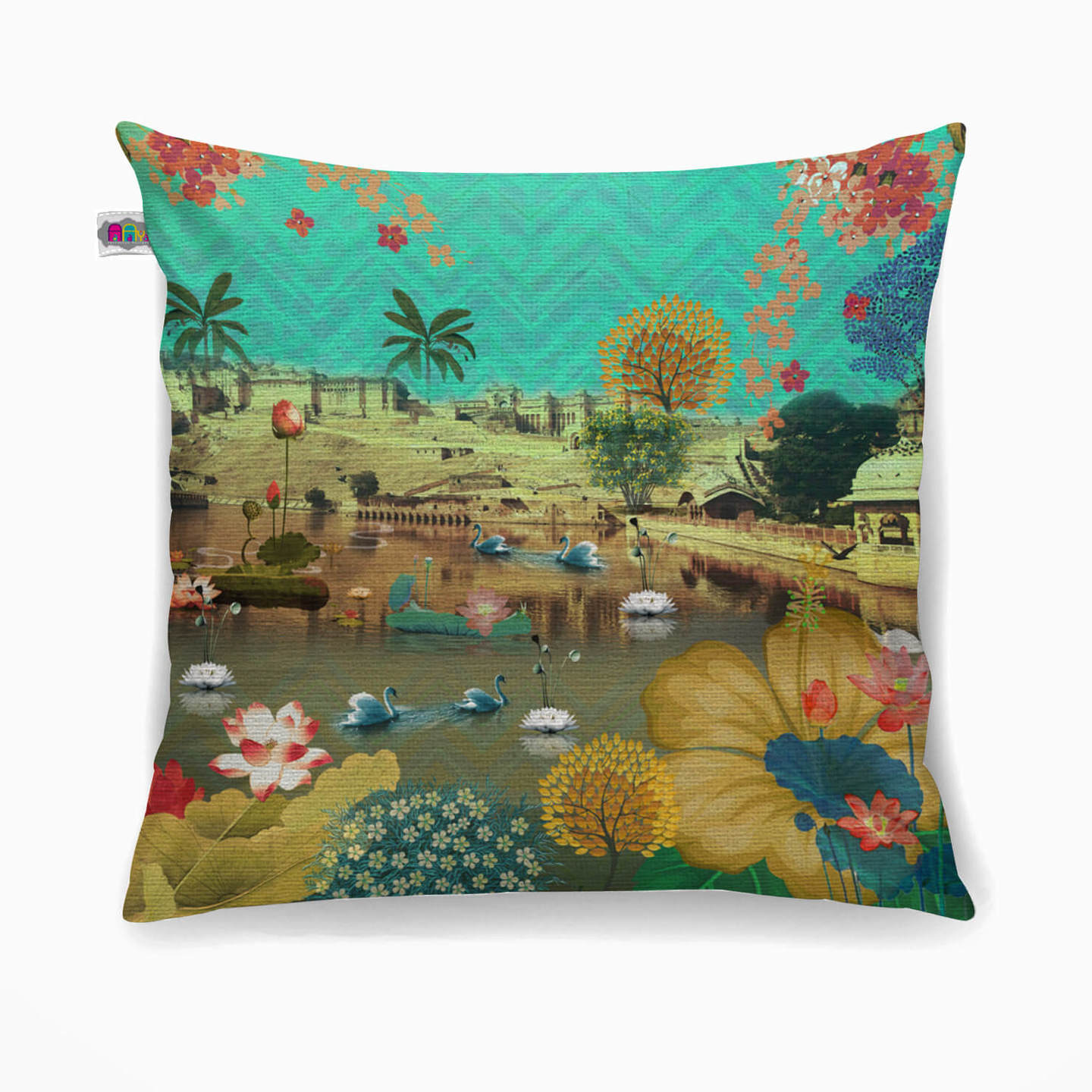 Beautiful Lakeside Poly Canvas Cushion Cover