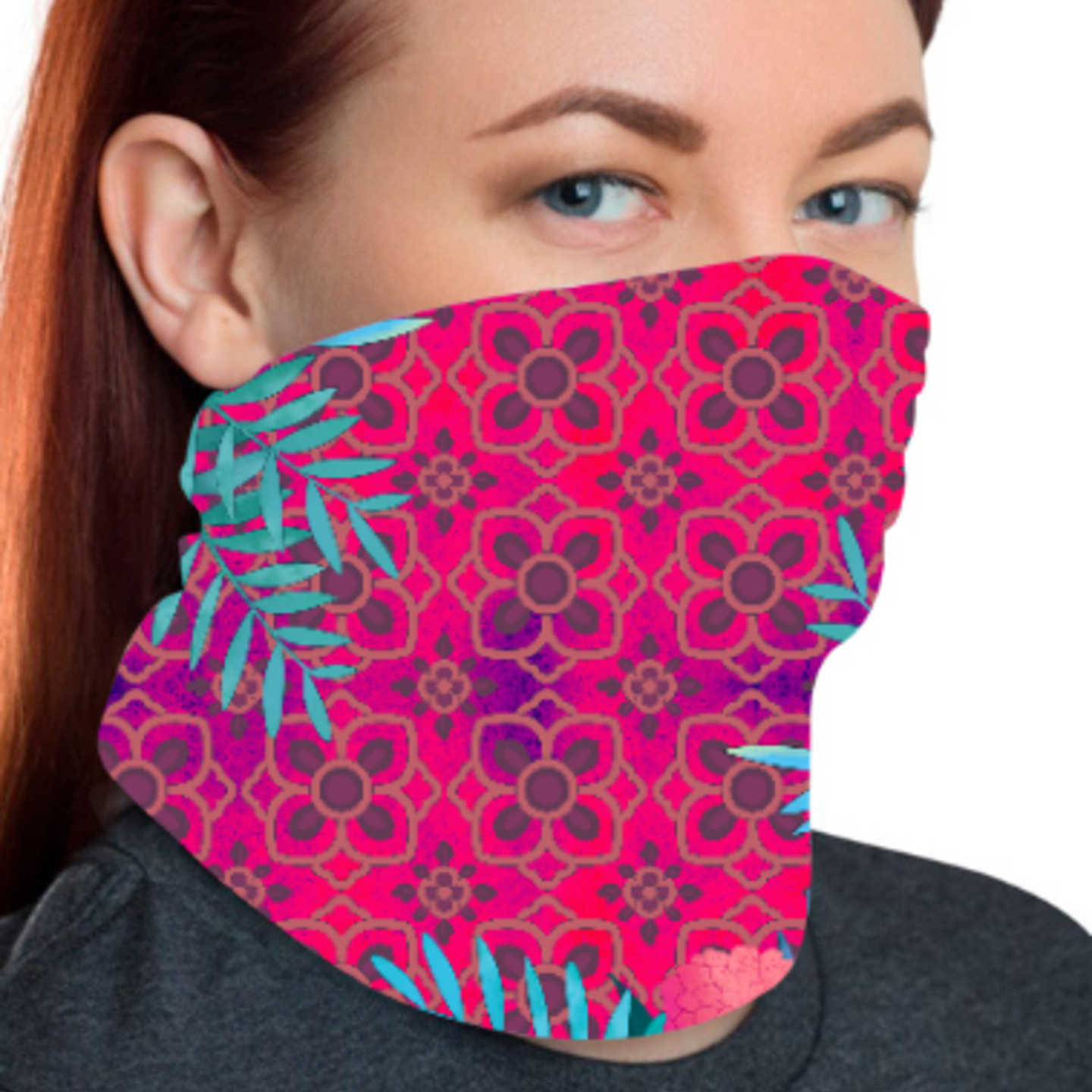 Abstract Flower Print  Unisex Bandana Mask