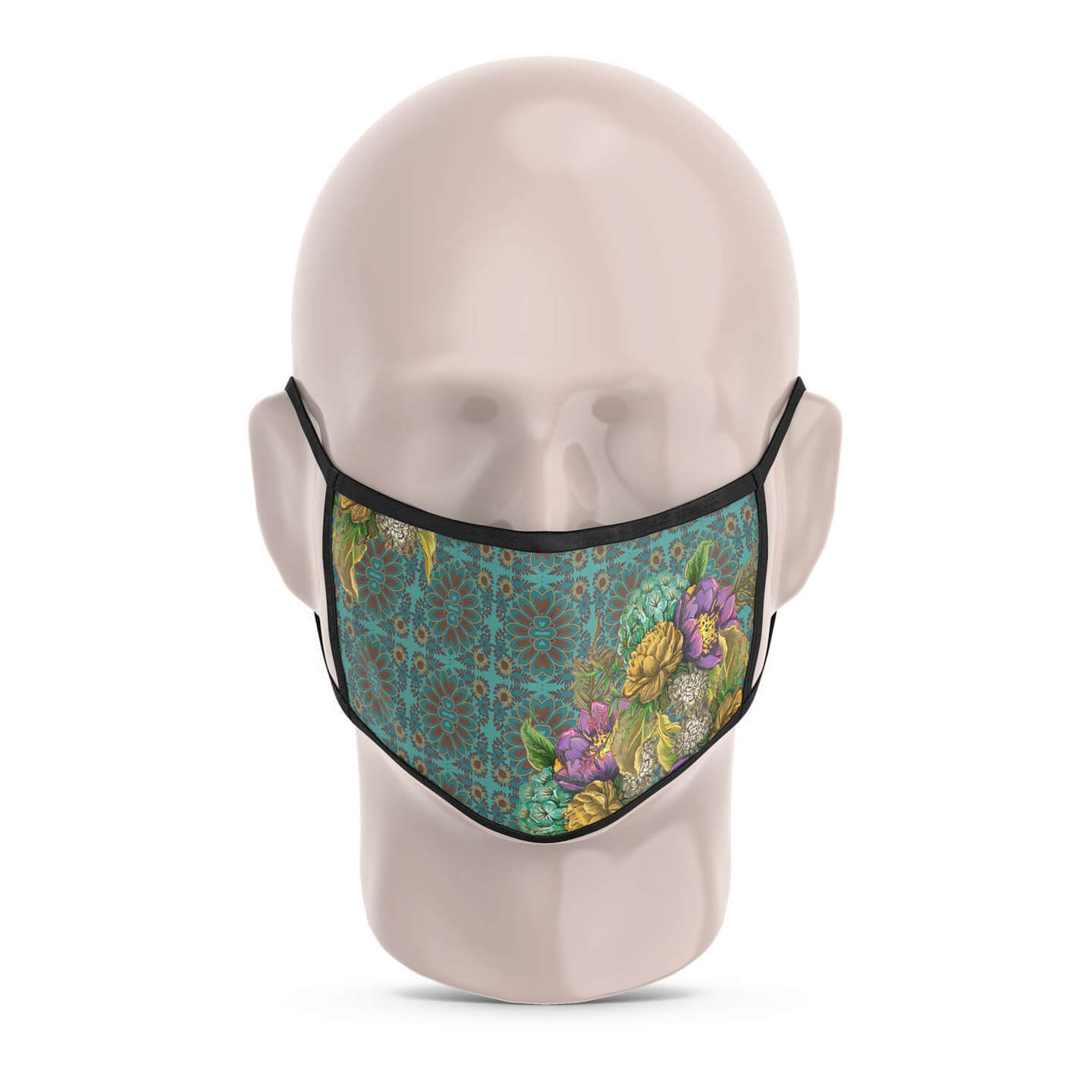 Geometric Design Flowery Reusable Printed Face Mask