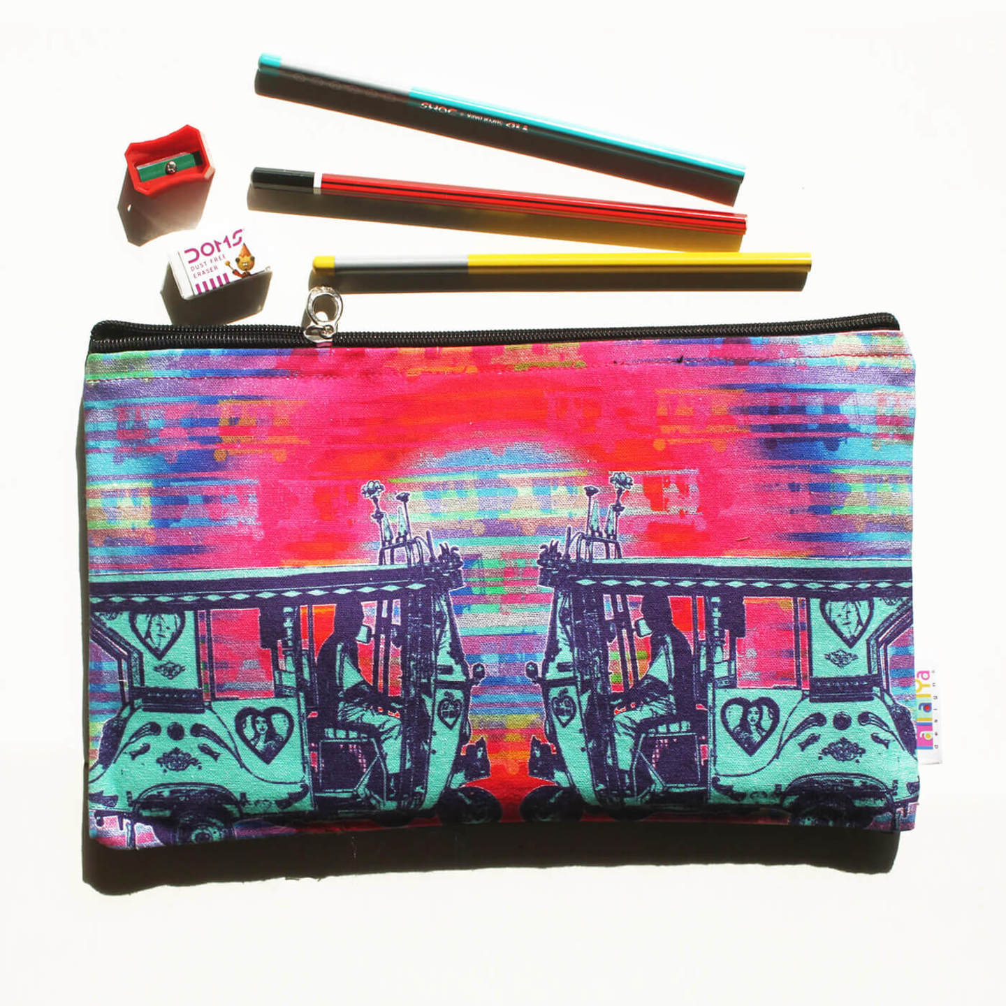 Two Taxis Canvas Utility Pouch