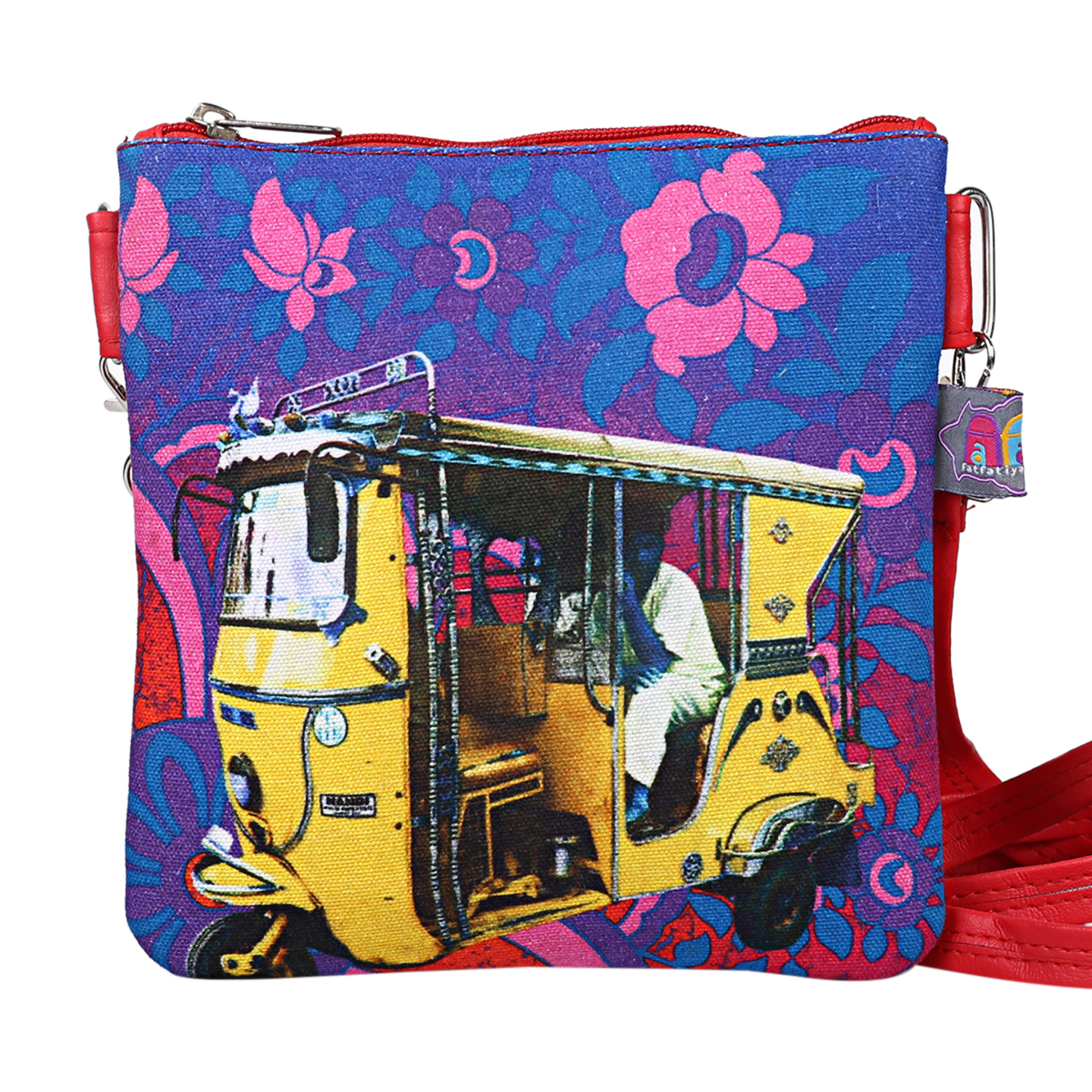 Shekhawati Auto Rickshaw Canvas PU Small  Sling Bag