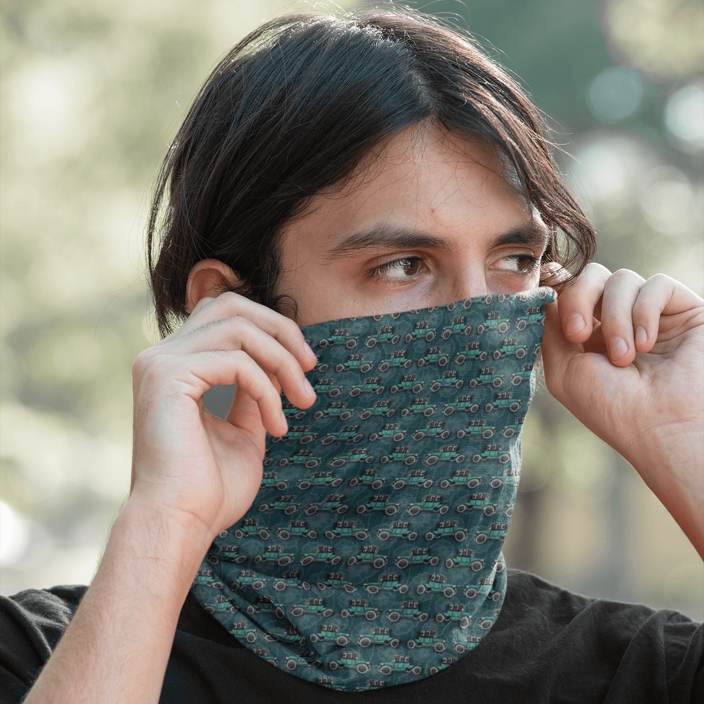 Vintage Car Unisex Printed Neck GaiterBandana Mask