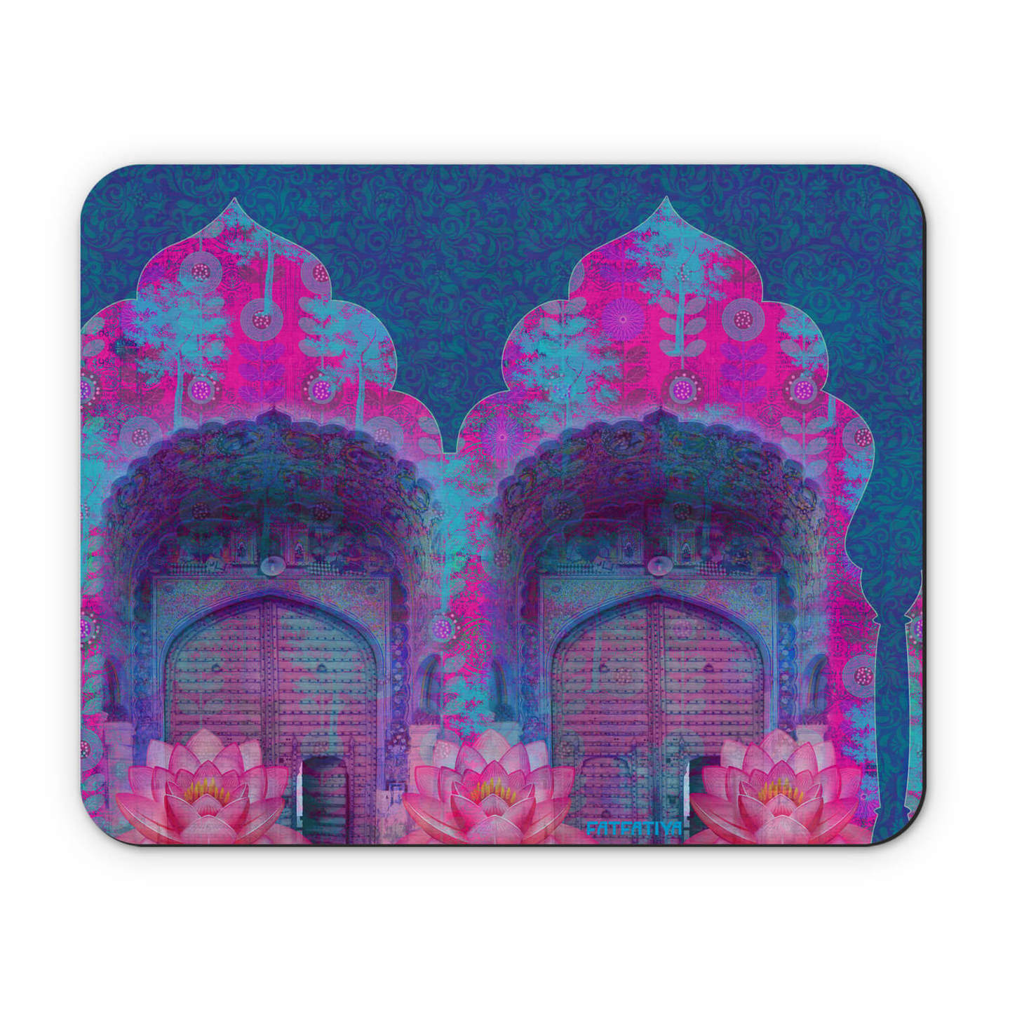 Cool Blue Rajasthani Door Mouse Pad