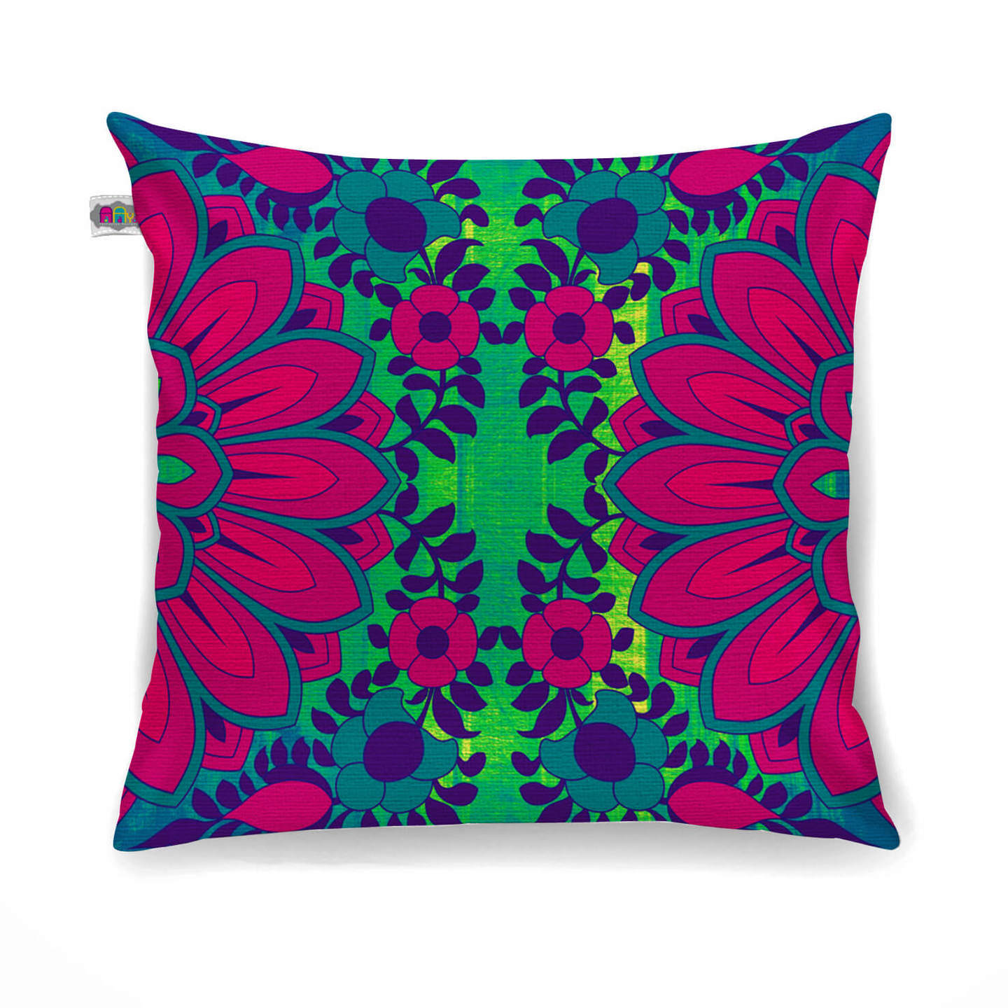 Blooming Flower Motif Cushion Cover Set of 2